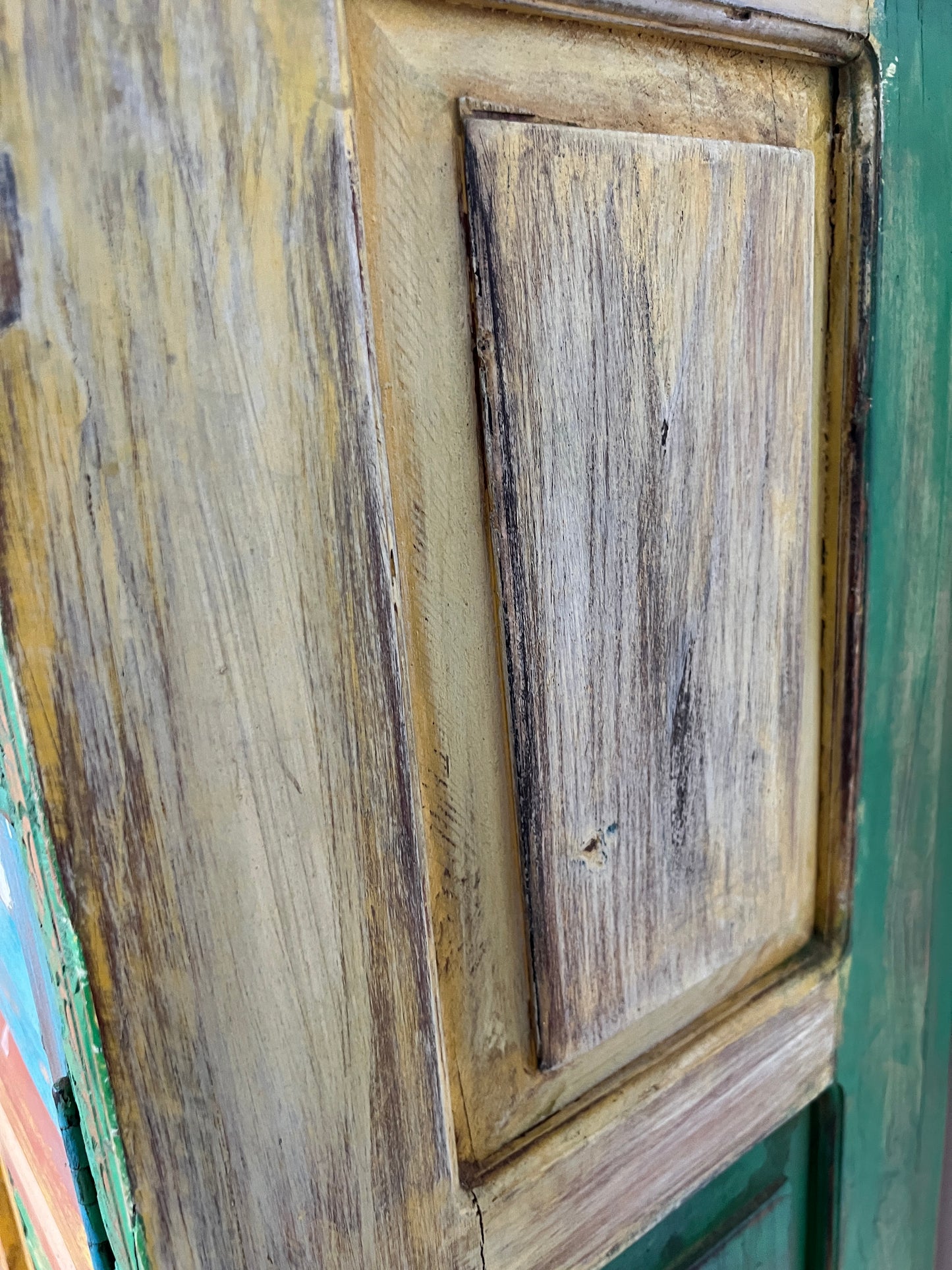 Beautiful Rustic Colourful Wooden Cabinet