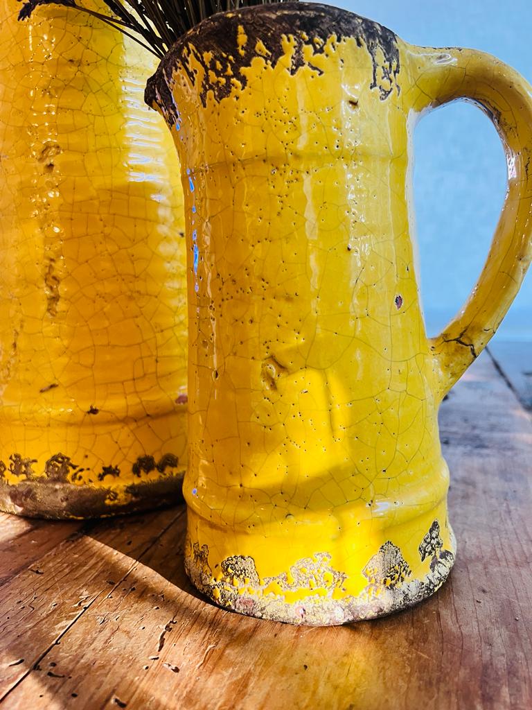 Beautiful Set of Decorative Jugs with Faux Flowers