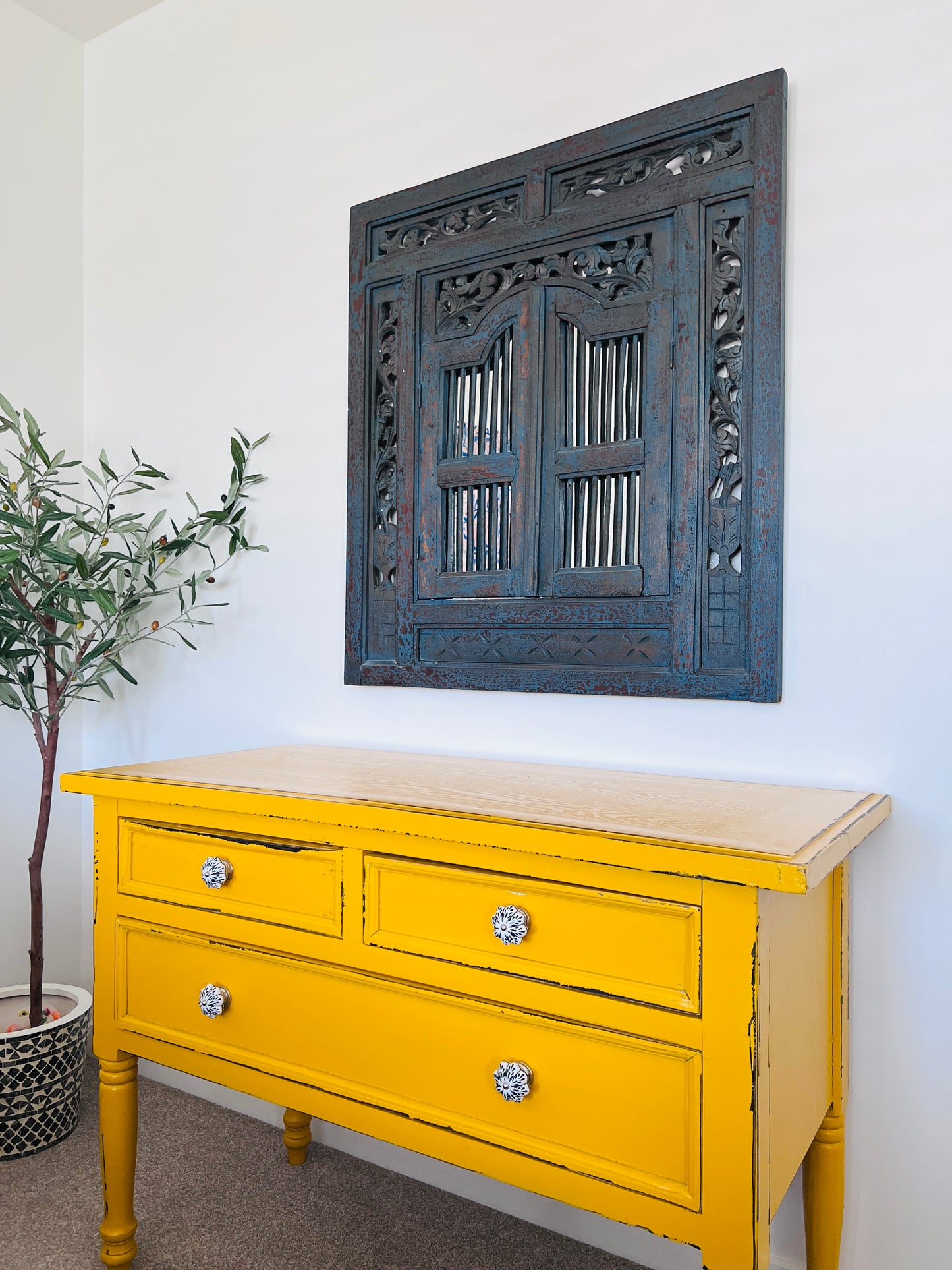 Gorgeous Yellow Wooden Drawers