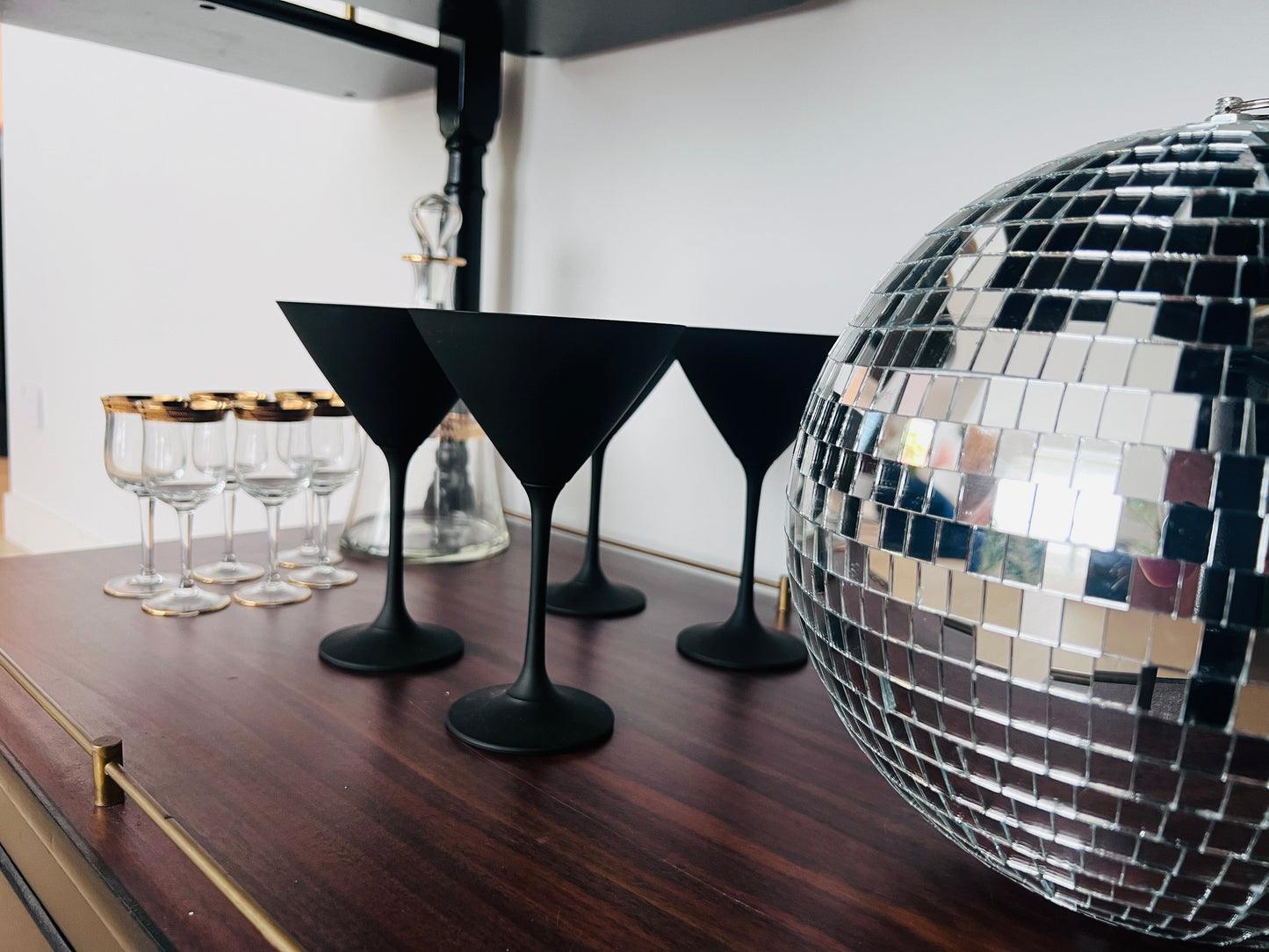 Stunning Fully Curated Mid-century Bar Cart