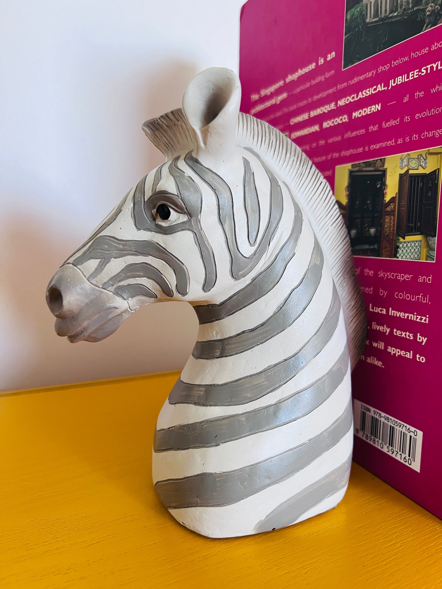 Funky Pair of Zebra Bookends