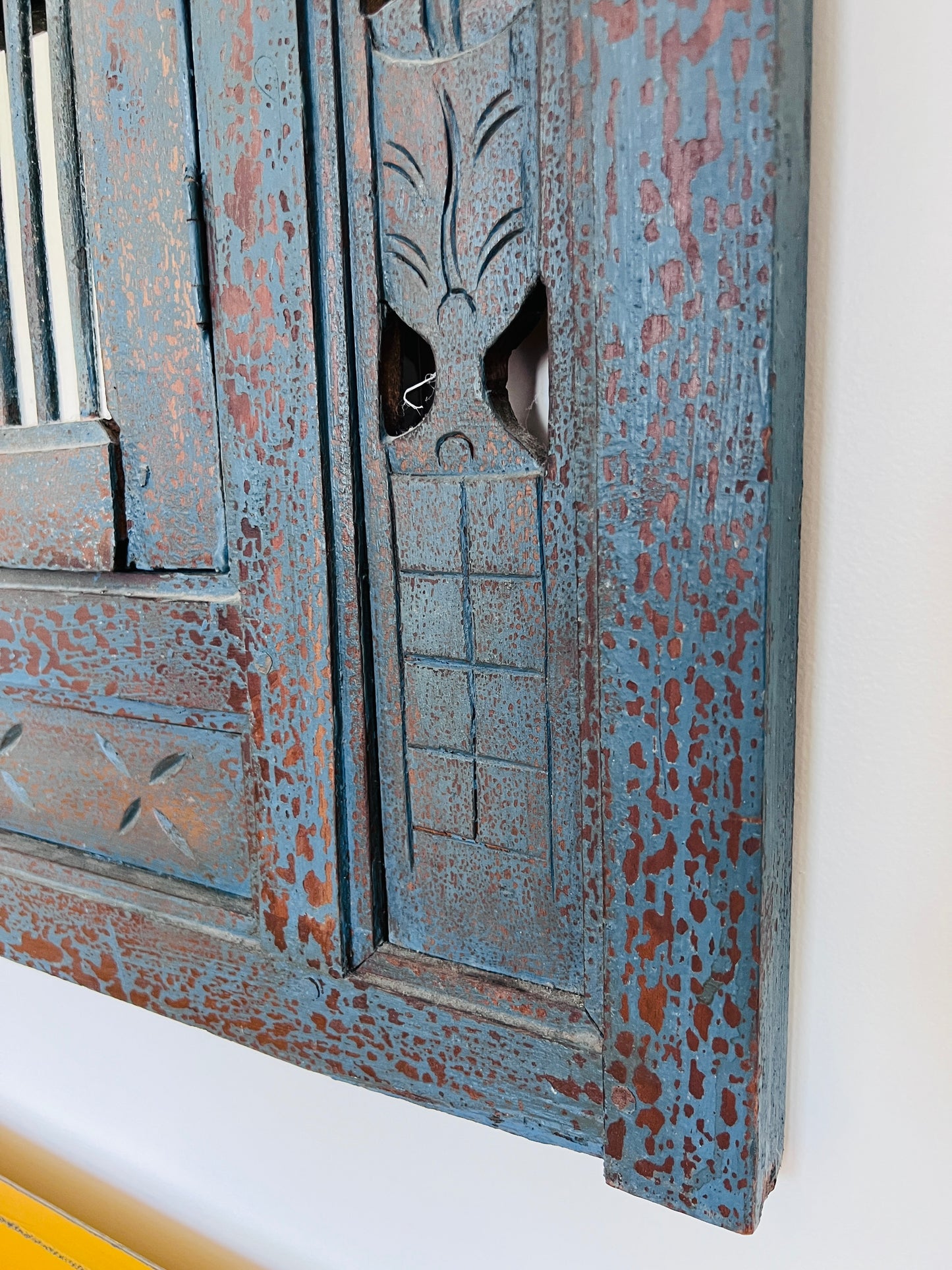 Beautiful Blue Balinese Window Mirror