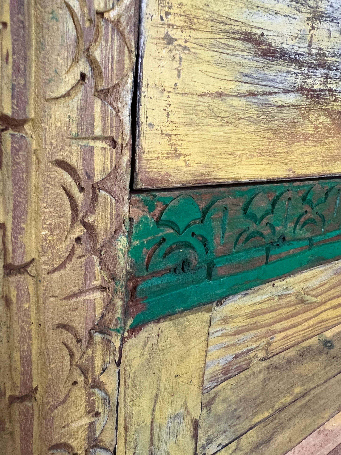 Beautiful Rustic Colourful Wooden Cabinet