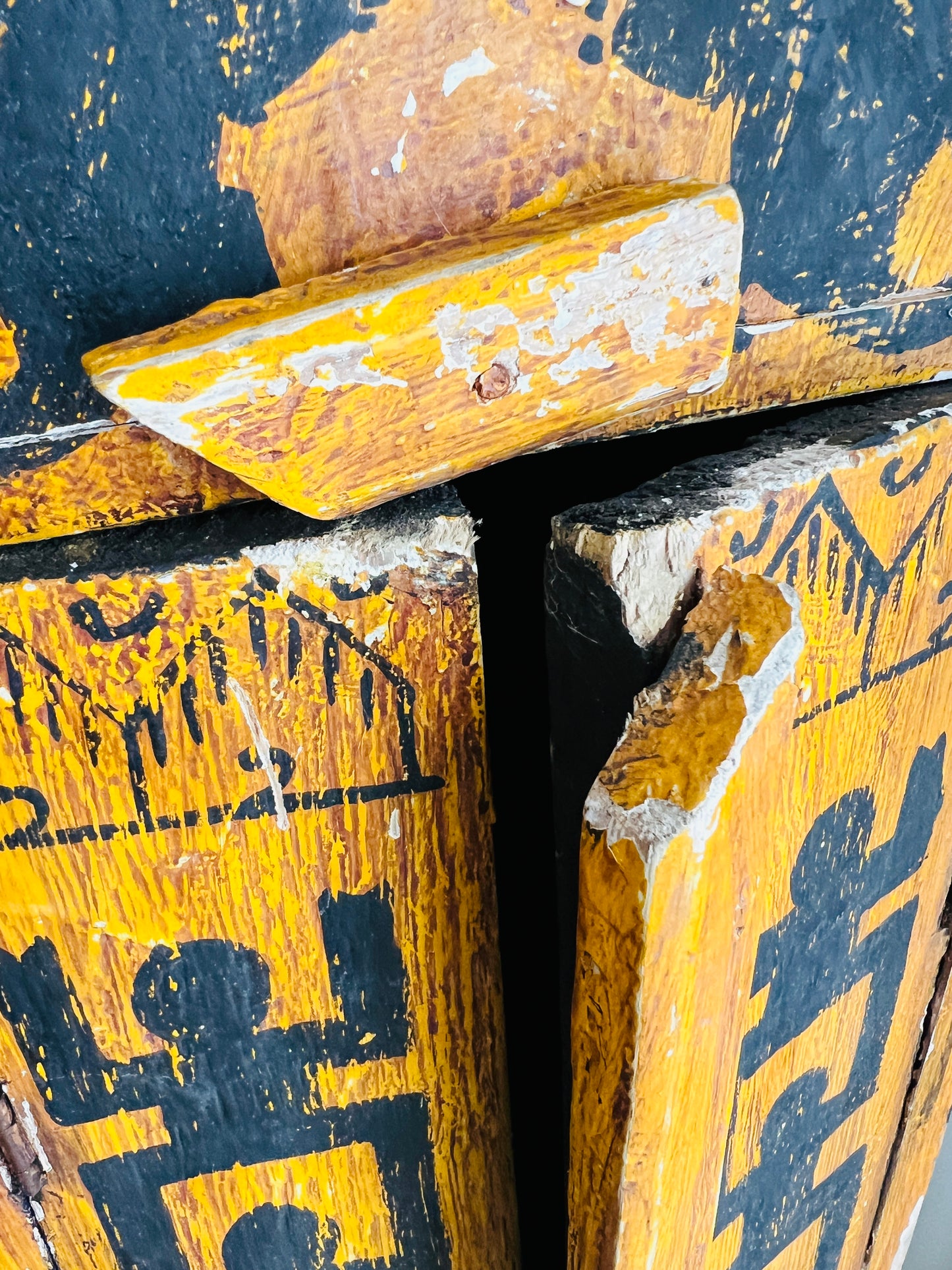 Funky Vintage Wooden Ethnic Cabinet
