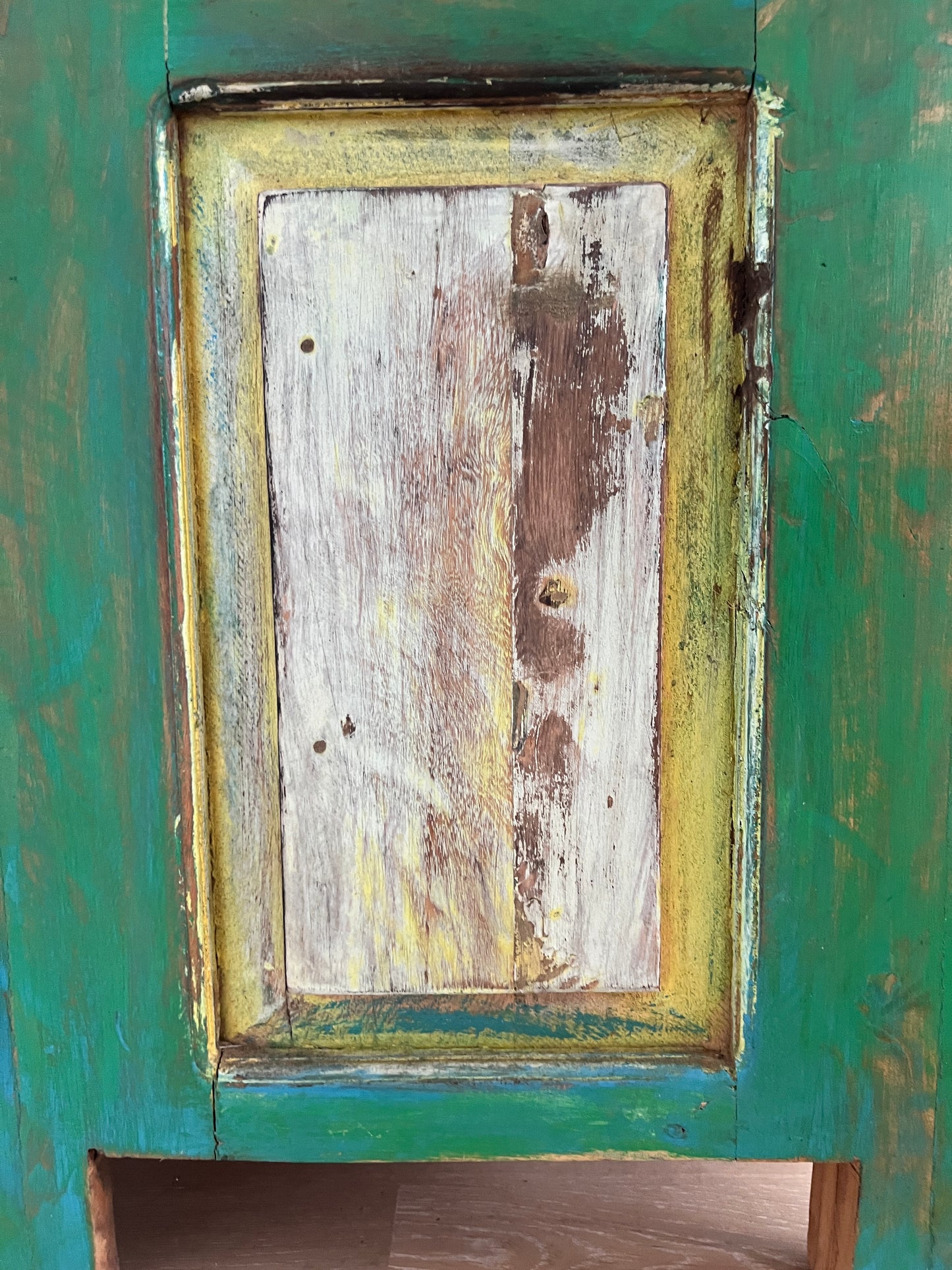 Beautiful Rustic Colourful Wooden Cabinet