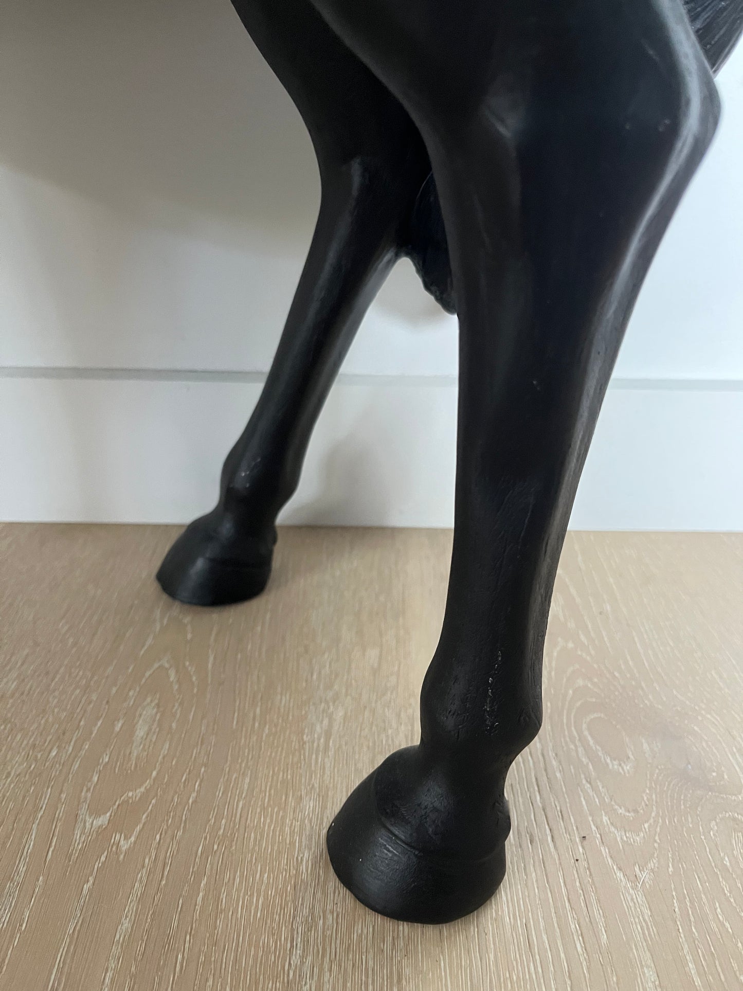 Black/ Gold Open Horse Sculpture