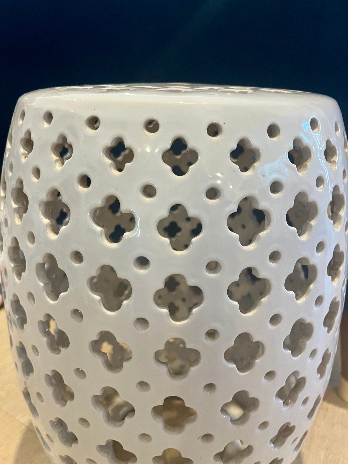 White Ceramic Garden Stool