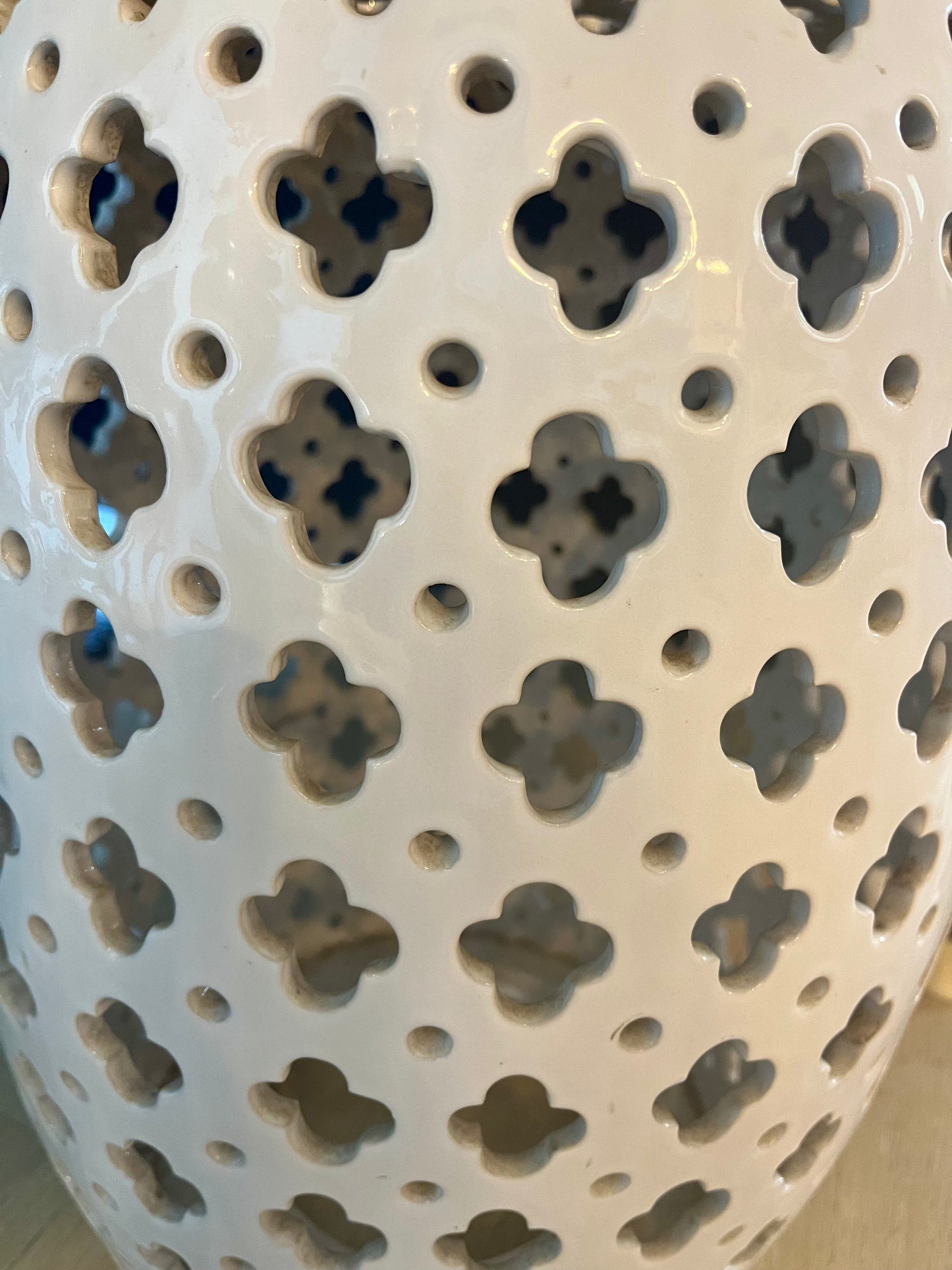 White Ceramic Garden Stool