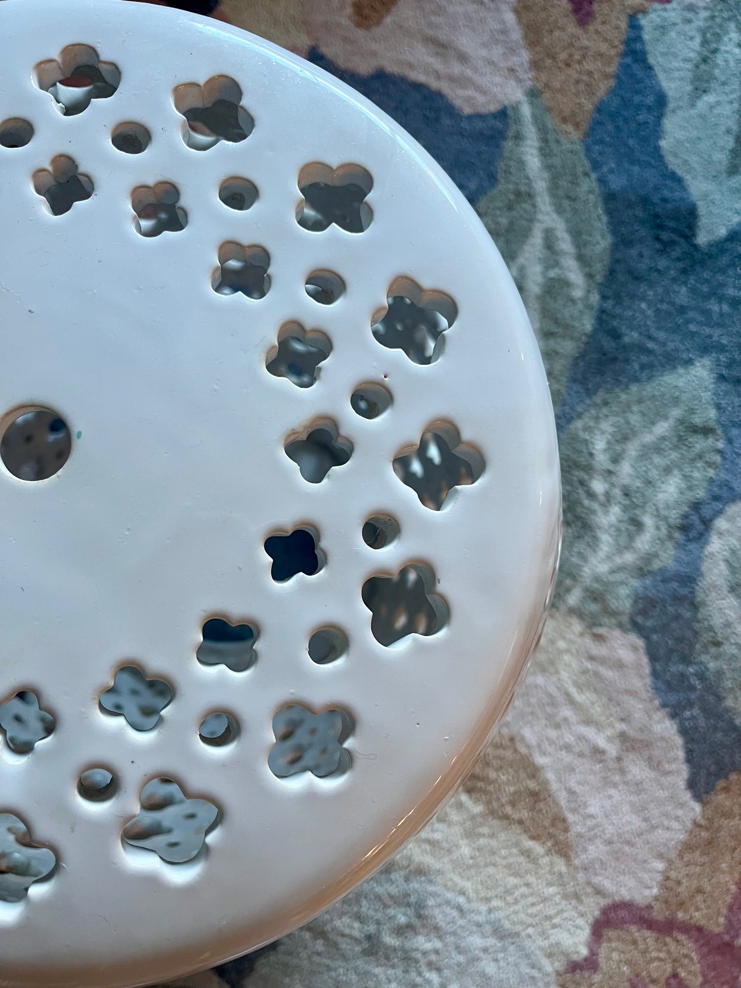 White Ceramic Garden Stool