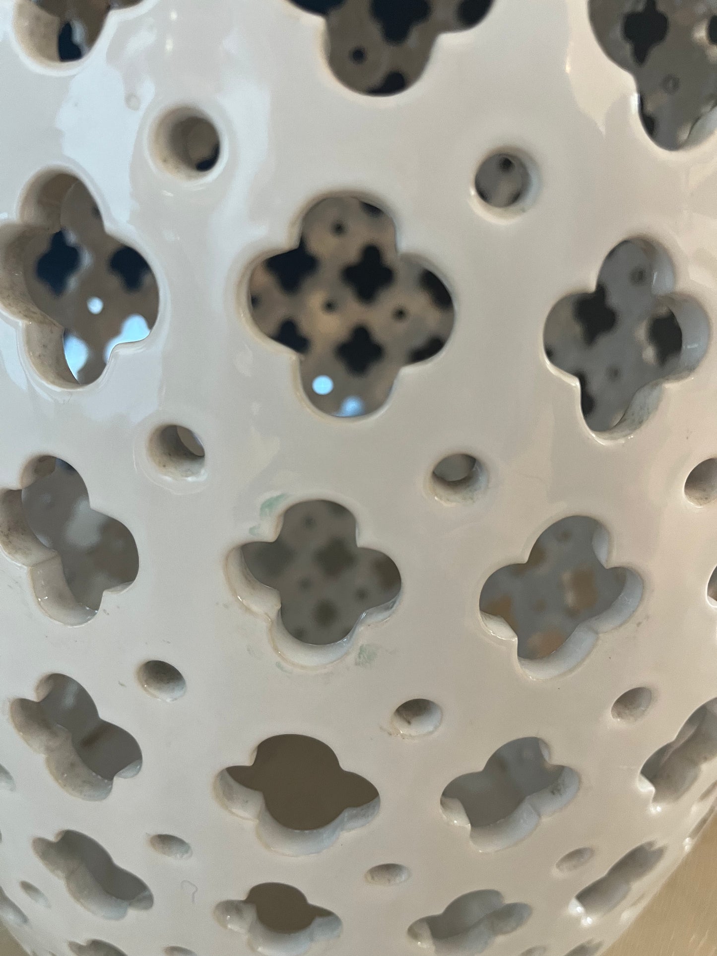 White Ceramic Garden Stool