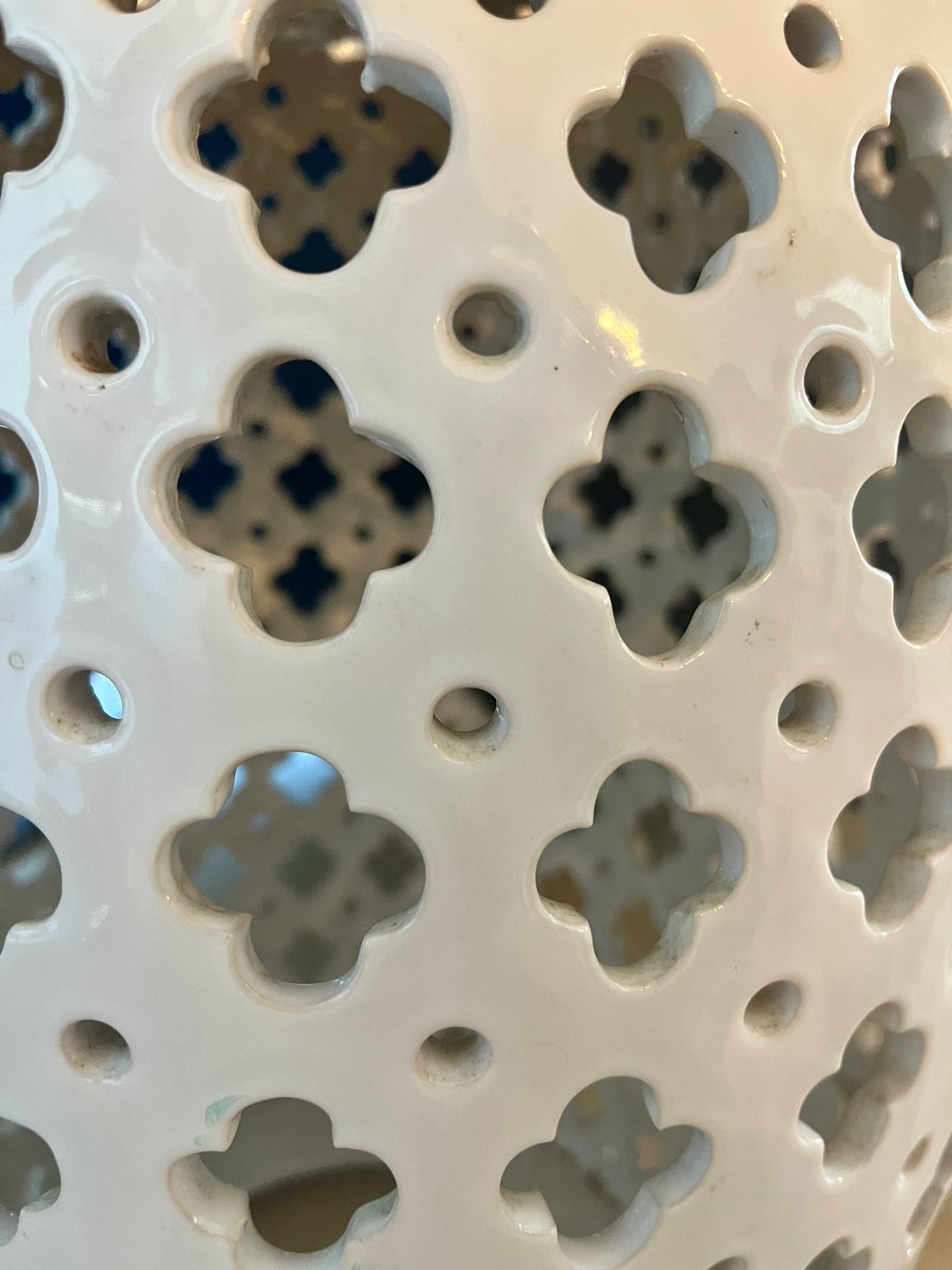 White Ceramic Garden Stool