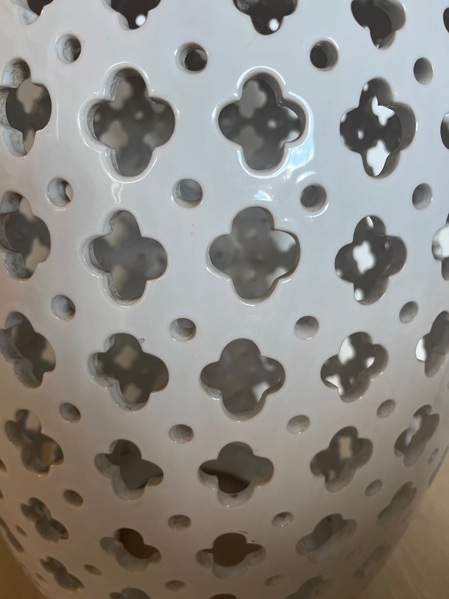 White Ceramic Garden Stool