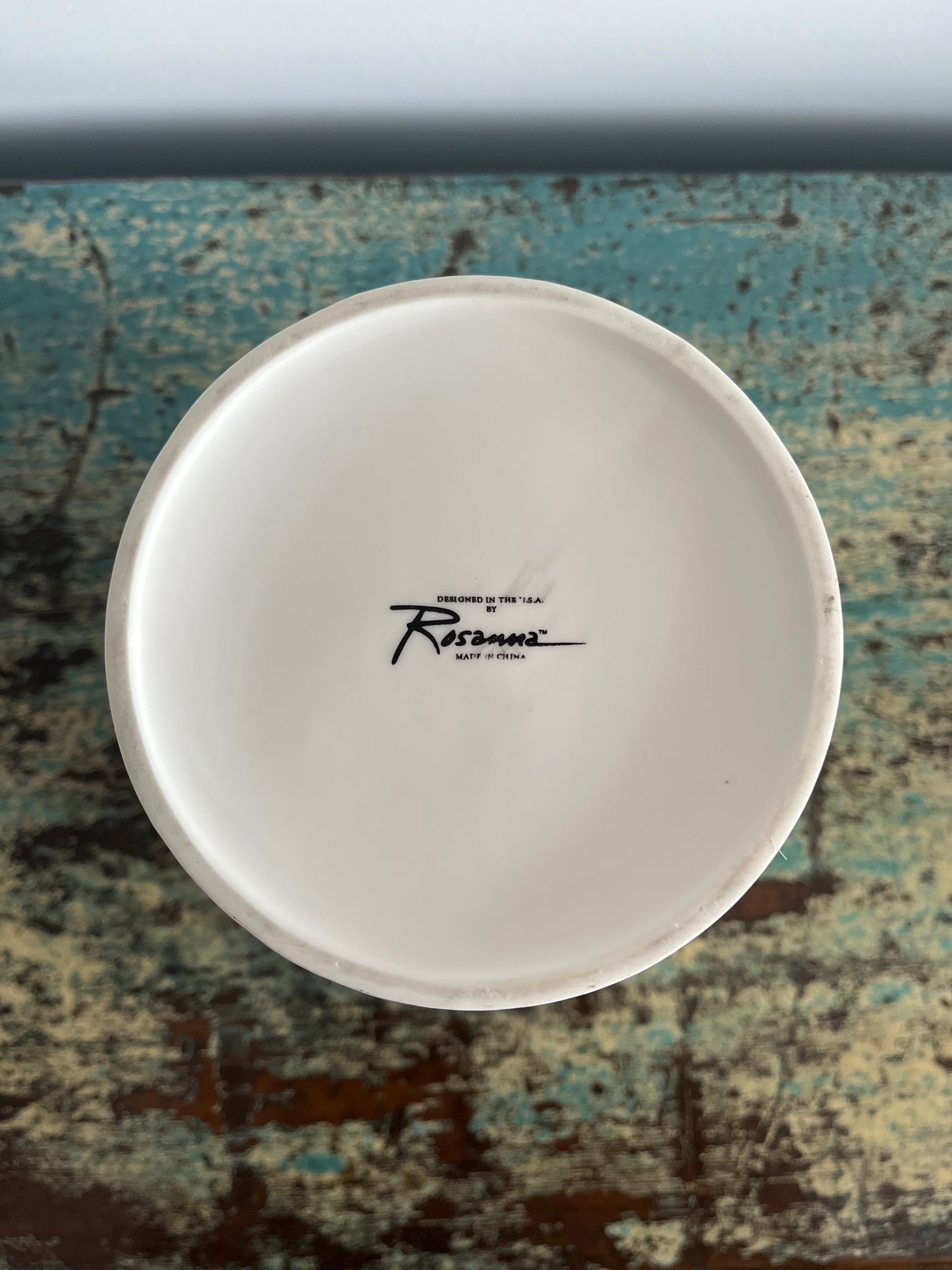 Rosanna White Bon Bon Footed Round Bowl