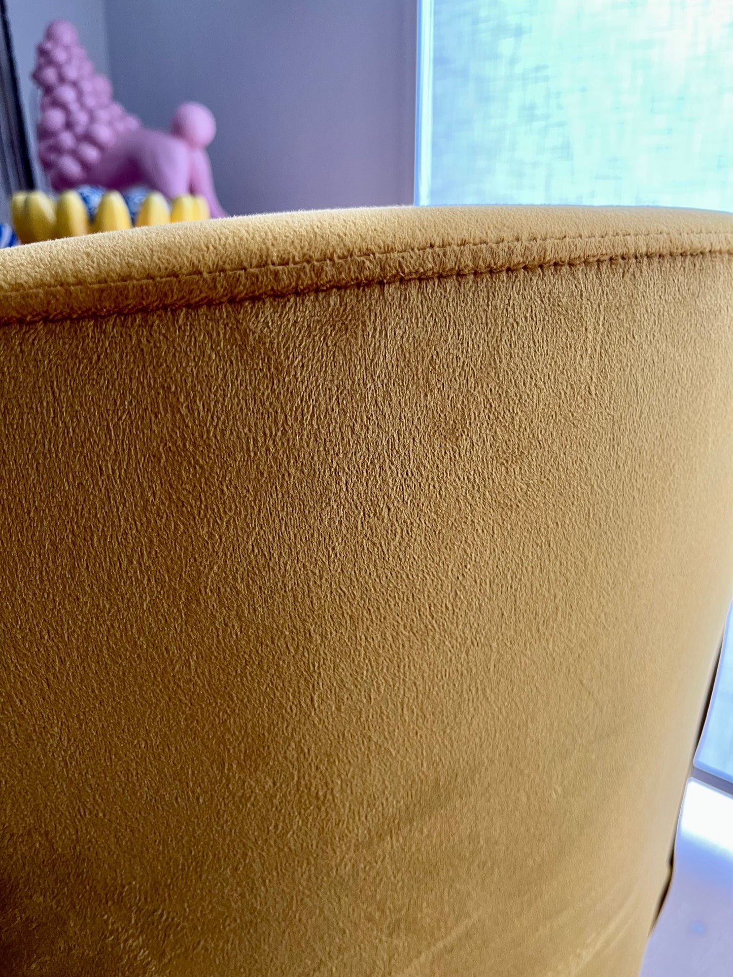 Stunning Velvet Mustard Armchair