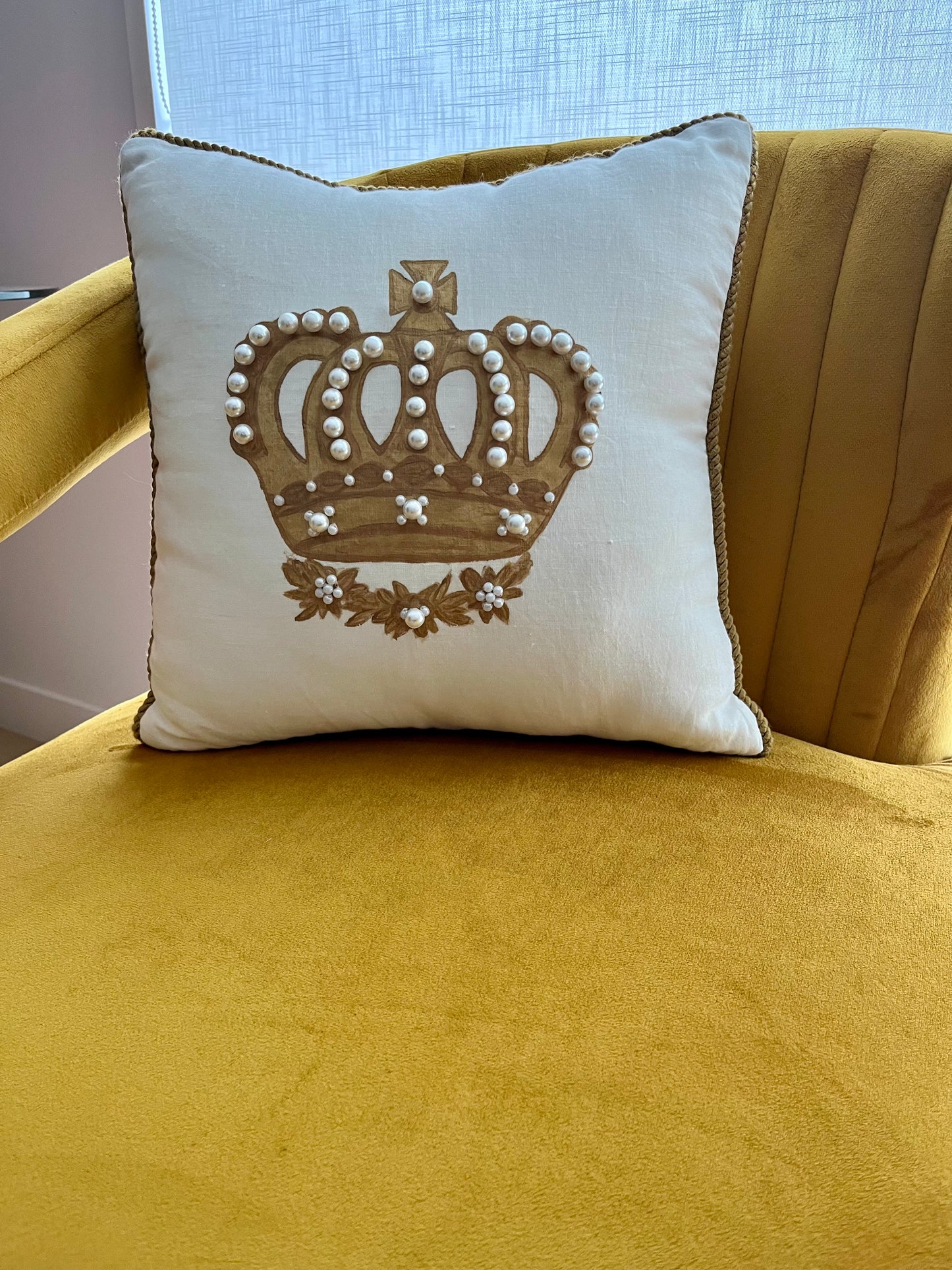 Stunning Velvet Mustard Armchair
