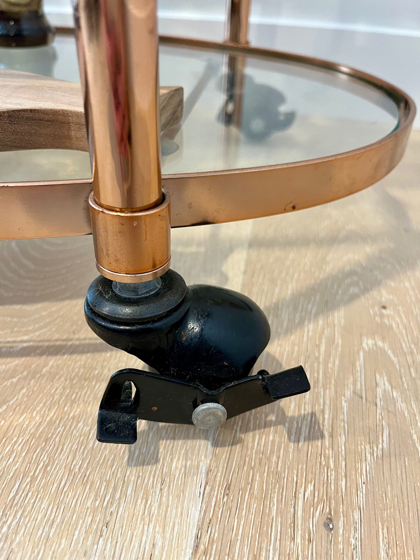 Beautifully Curated Rose Gold Bar Cart