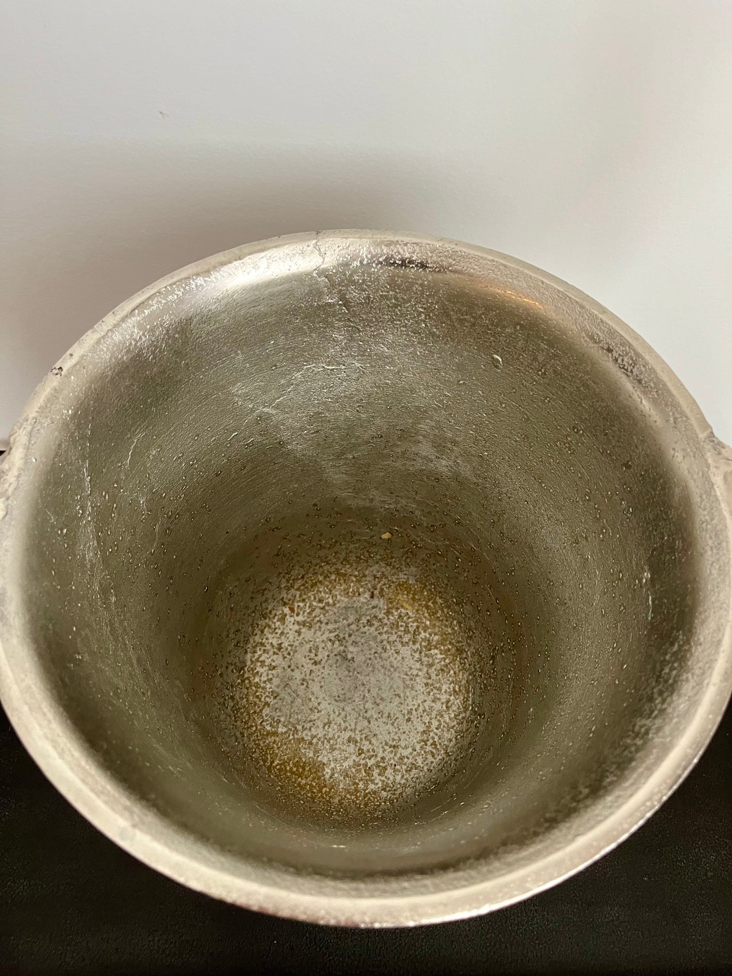 Le Forge Silver Champagne Bucket With Faux Magnolia Plant