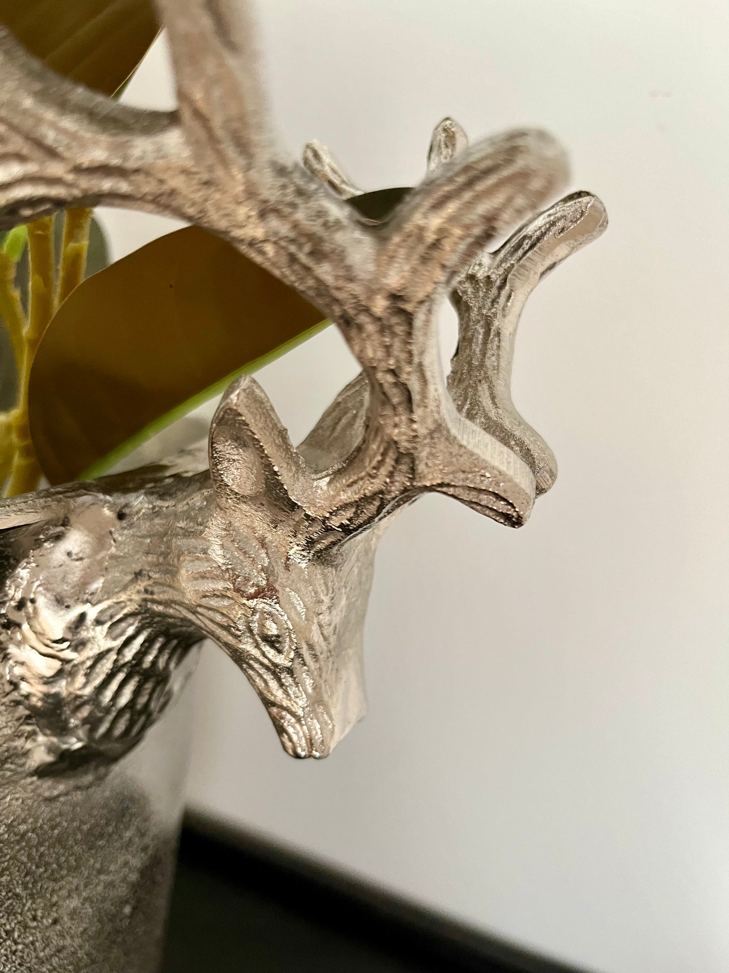 Le Forge Silver Champagne Bucket With Faux Magnolia Plant