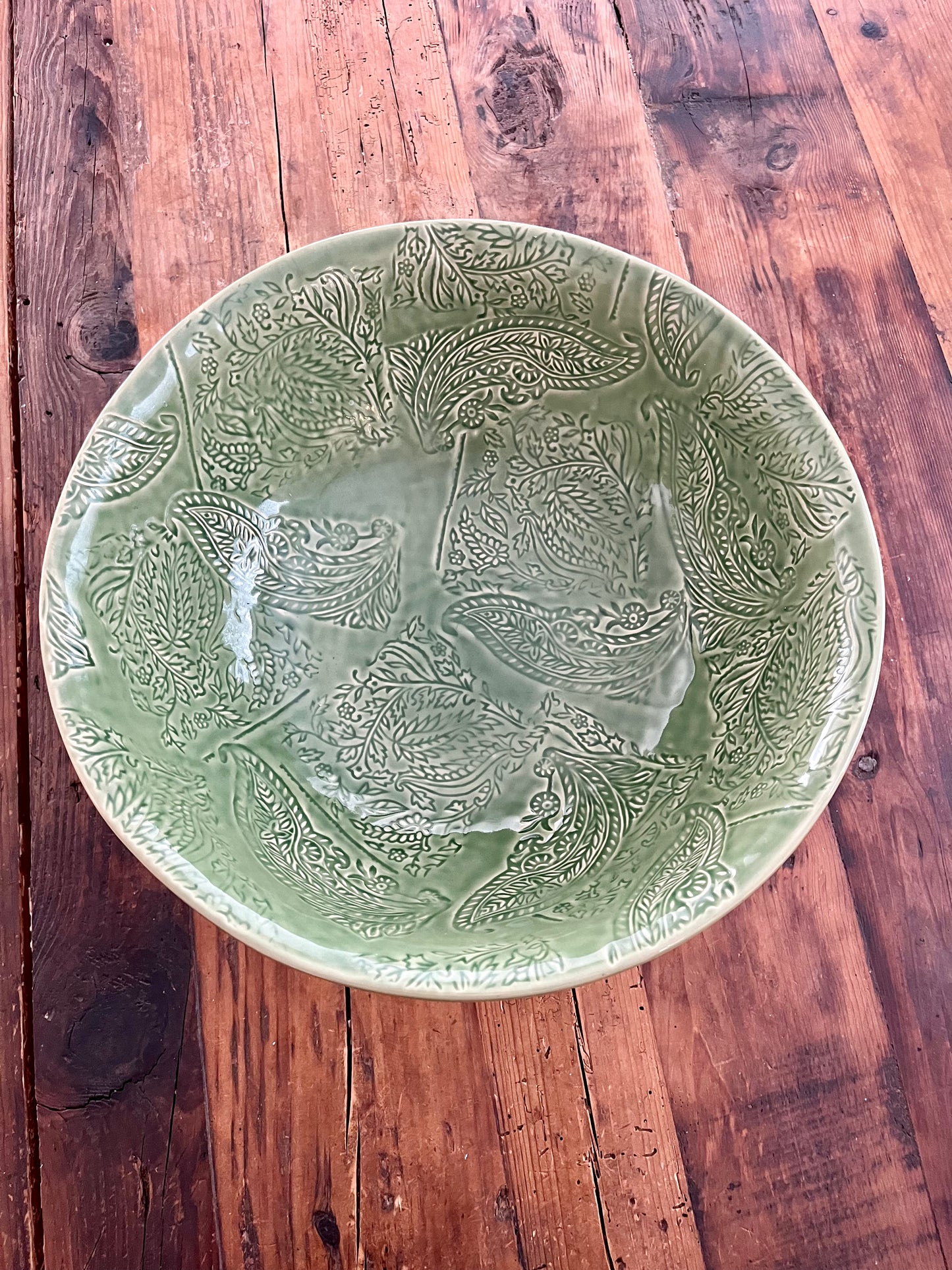Beautiful Large Pottery Barn Footed Fruit/ Serving Bowl