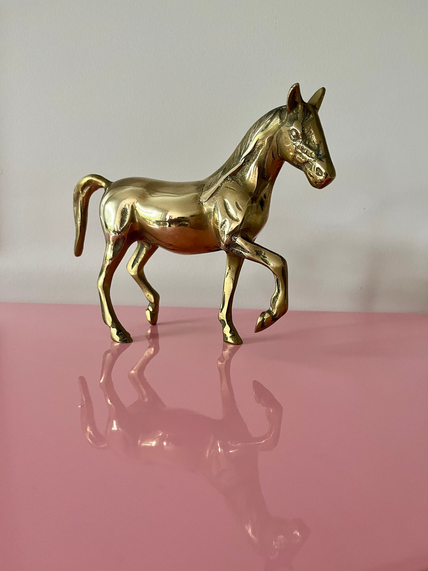 Beautiful Vintage Brass Horse
