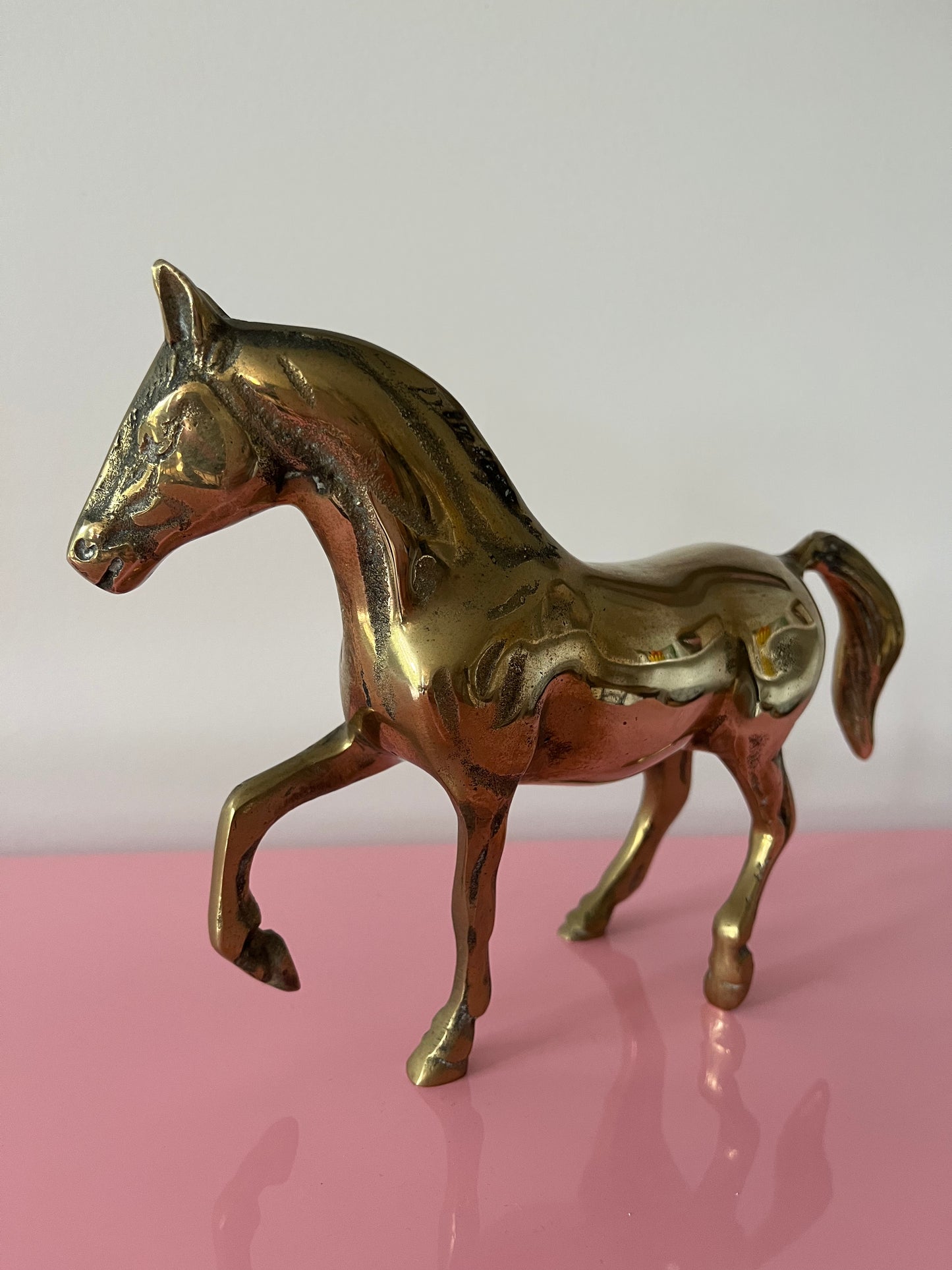 Beautiful Vintage Brass Horse