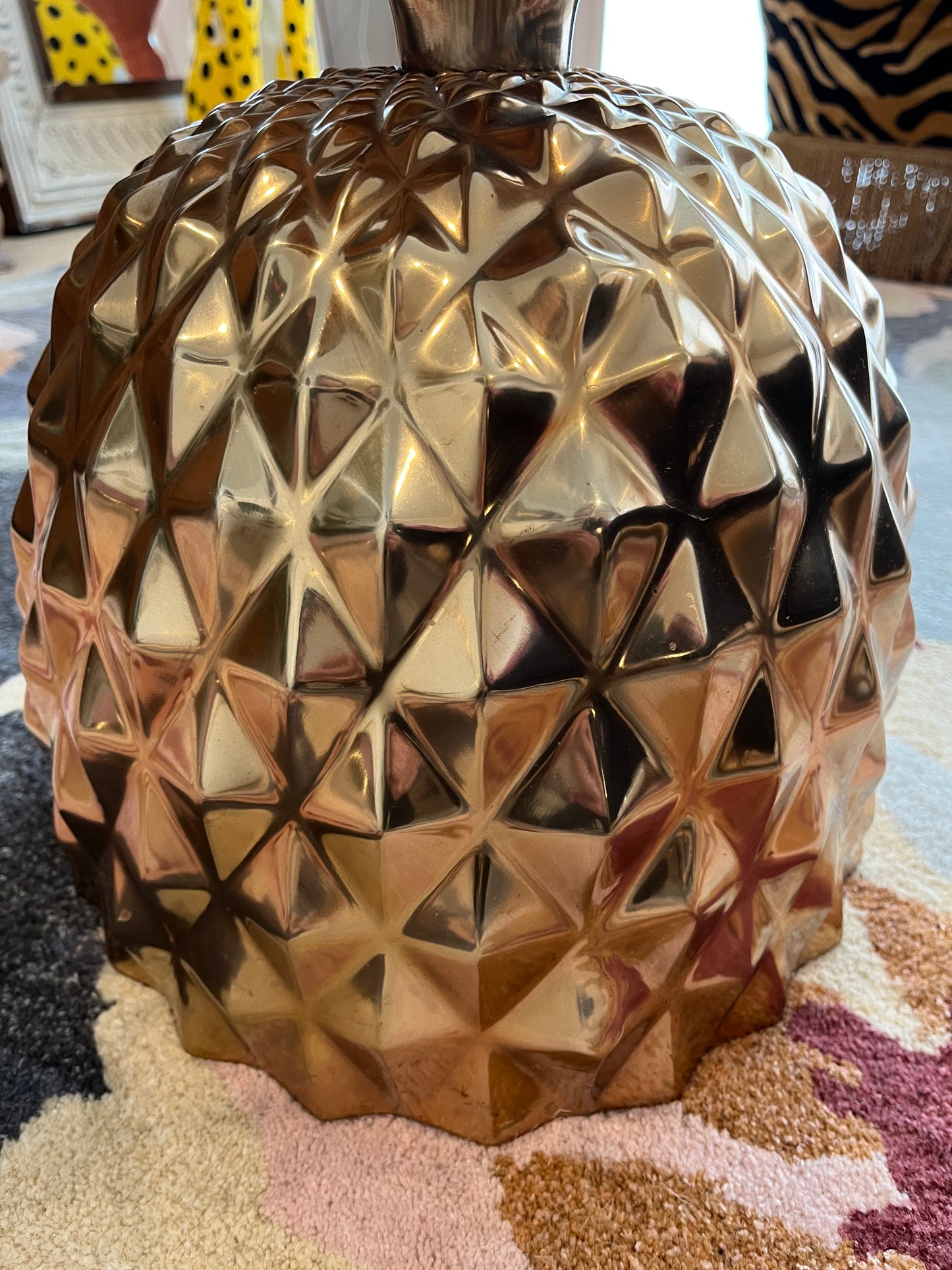 Gorgeous Gold Pineapple Coffee Table
