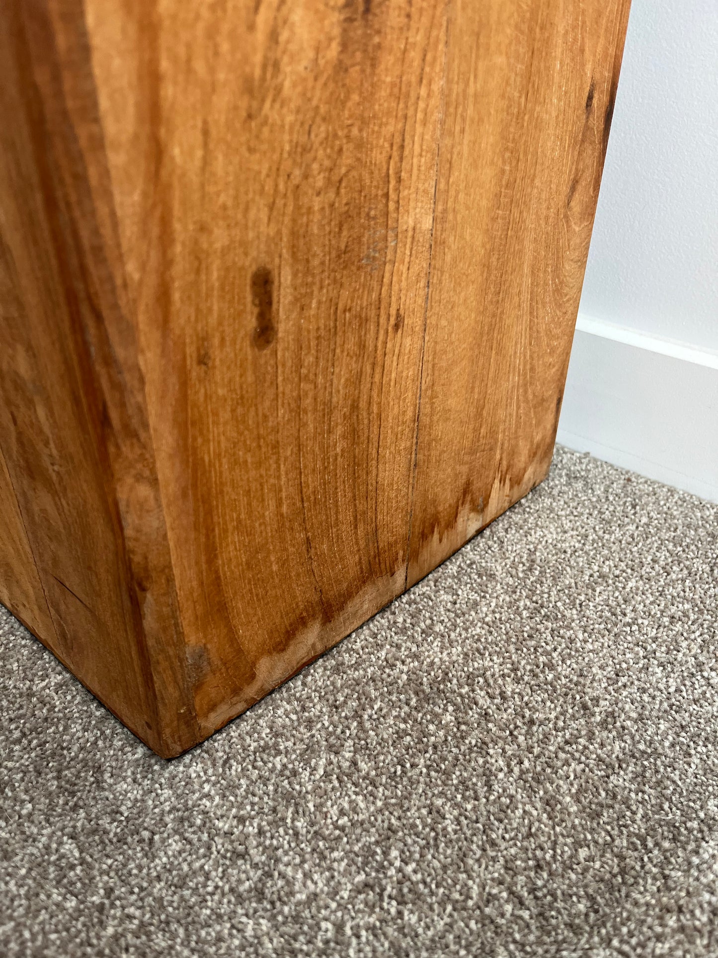 Wooden Pillar Display Stand with Naughty Gnome