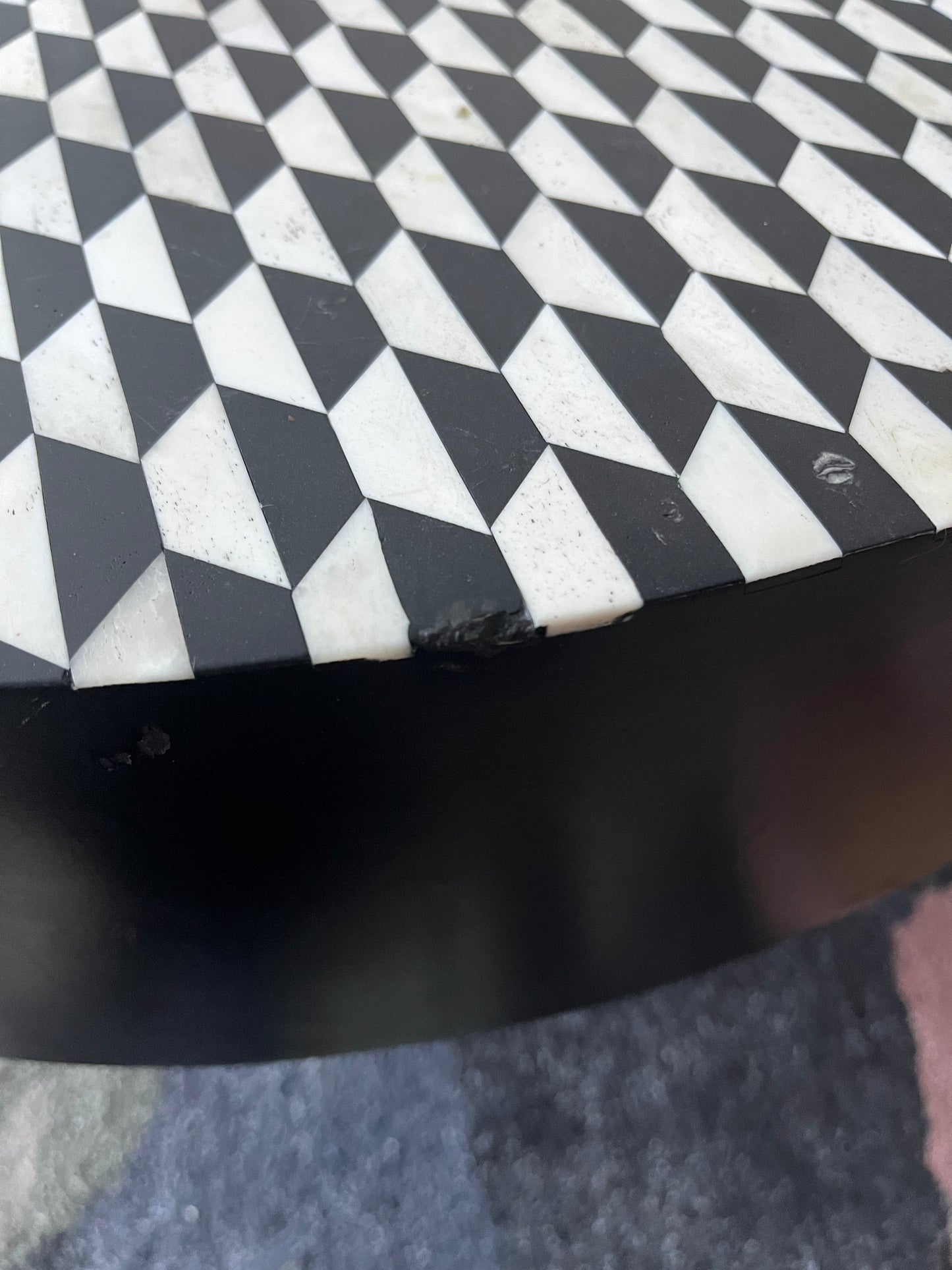 Stunning Freedom Bone Inlay Coffee Table
