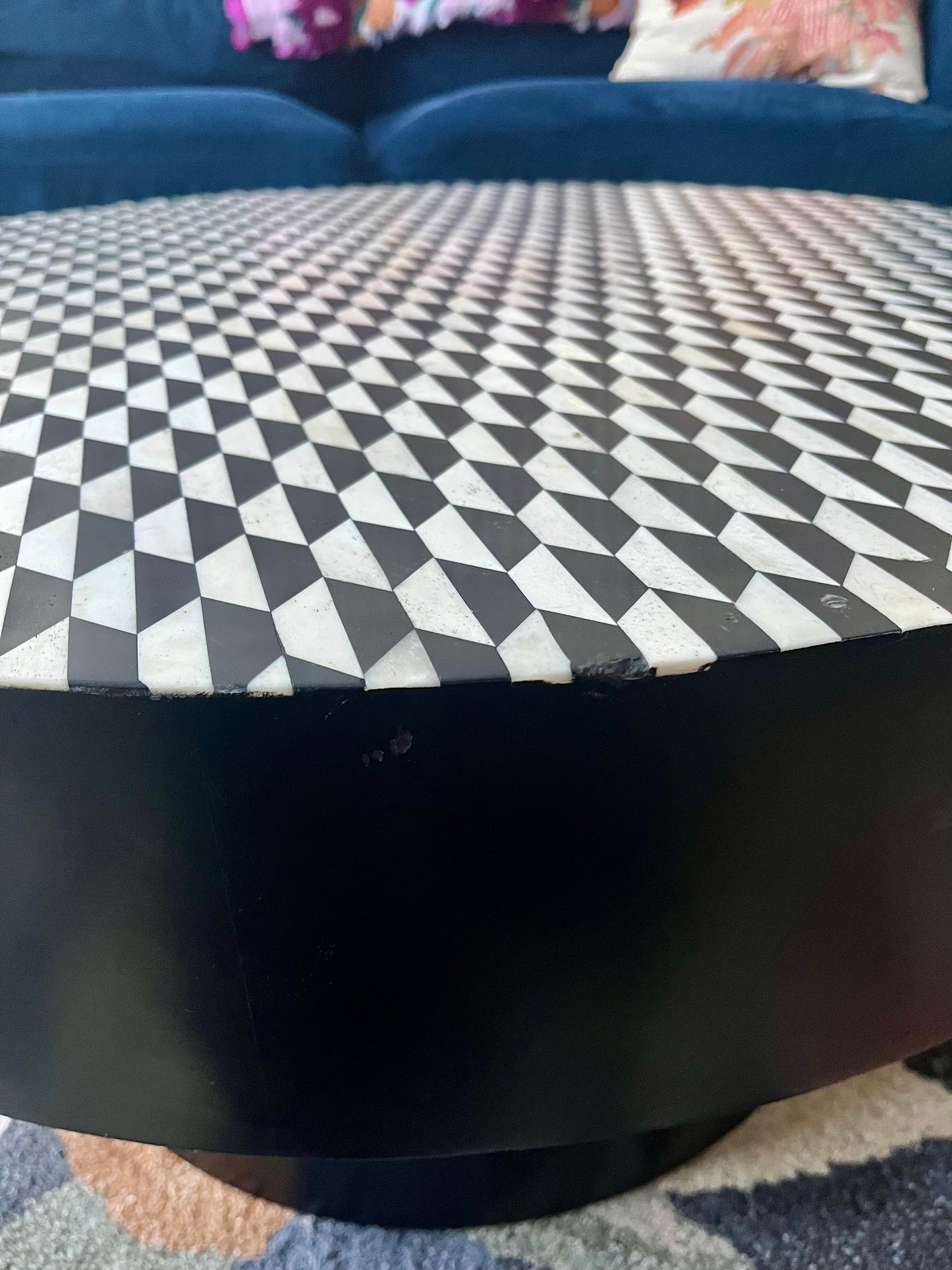 Stunning Freedom Bone Inlay Coffee Table