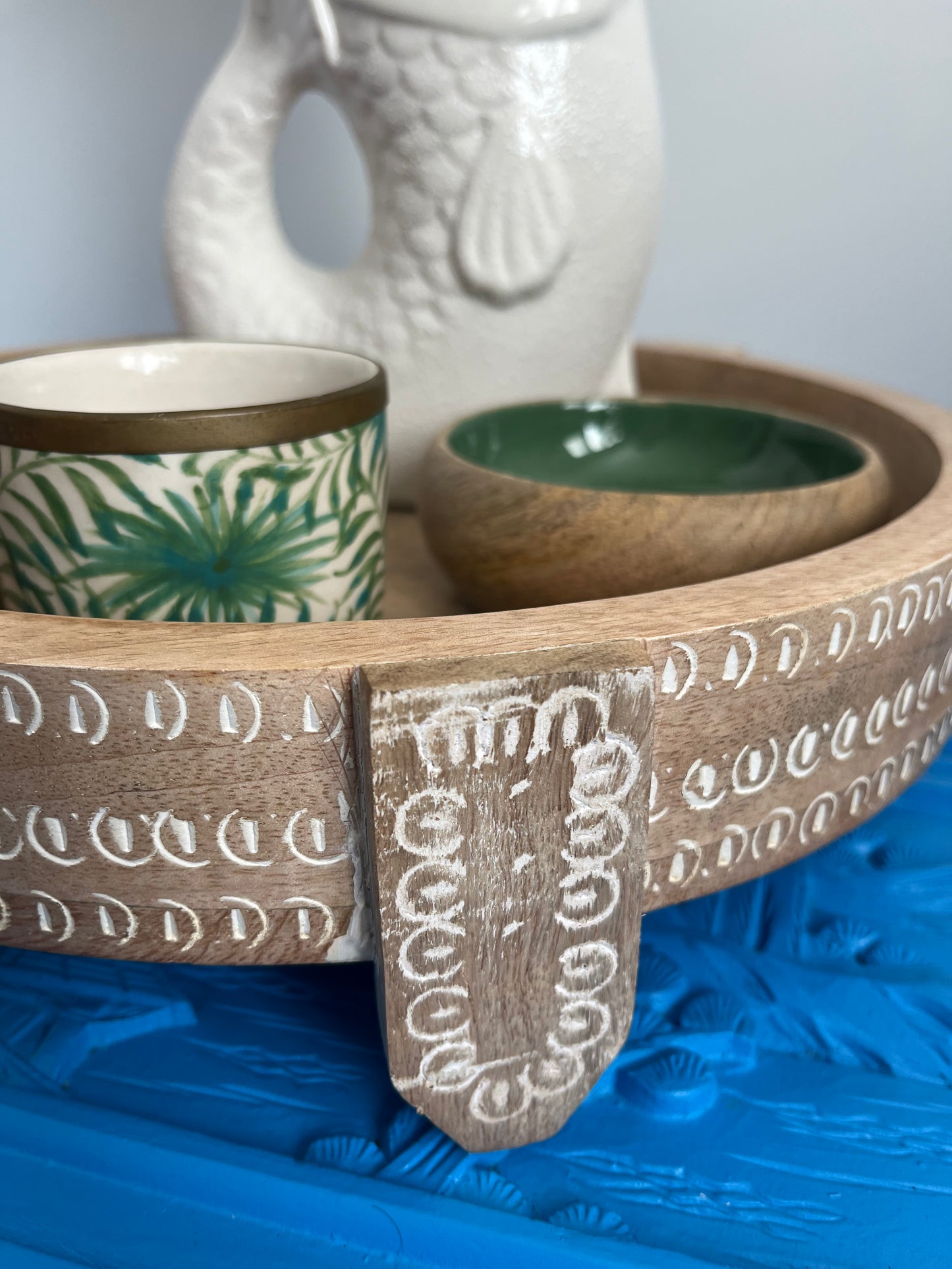 Lovely Wooden Tray with Accessories