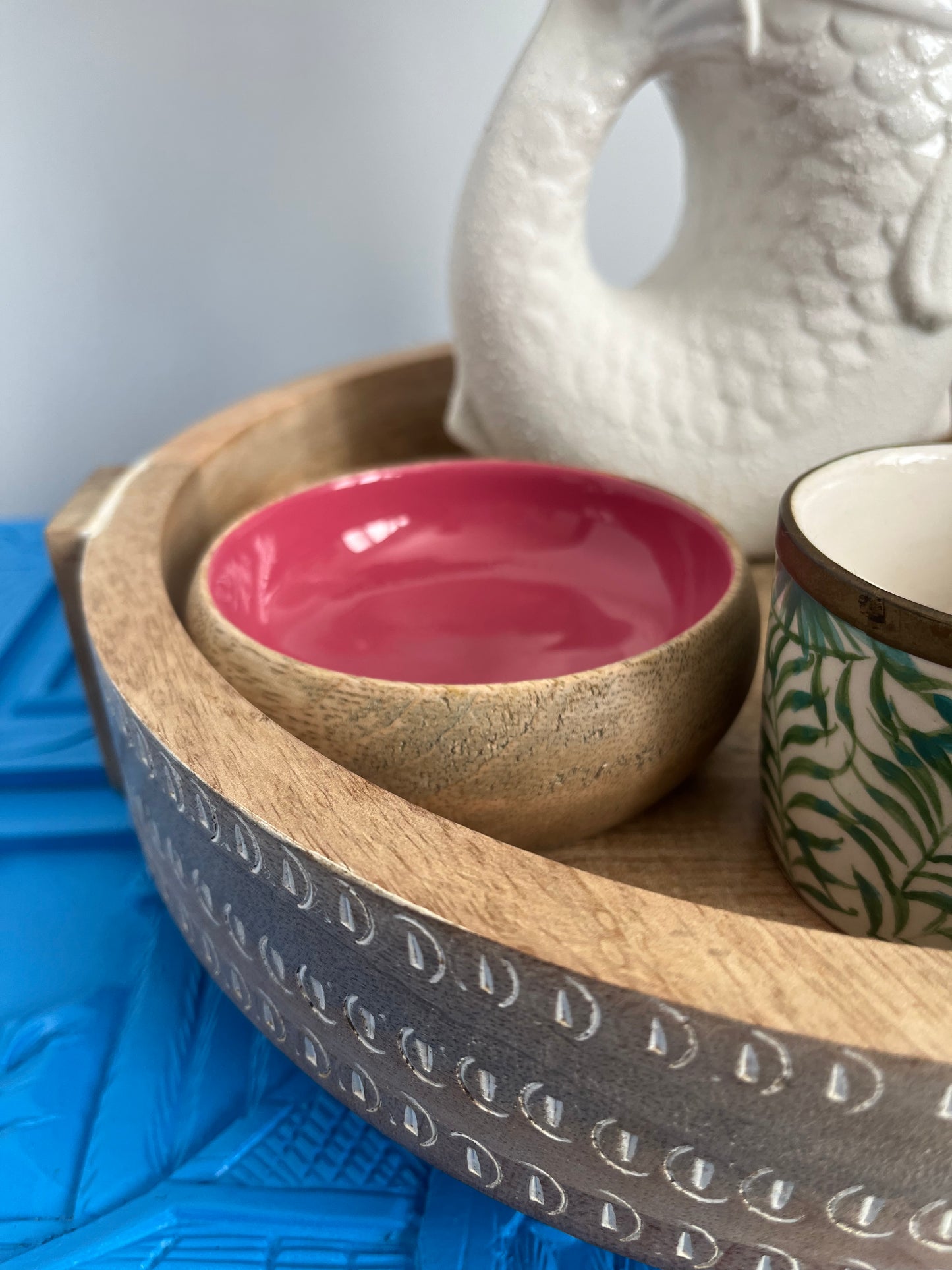 Lovely Wooden Tray with Accessories