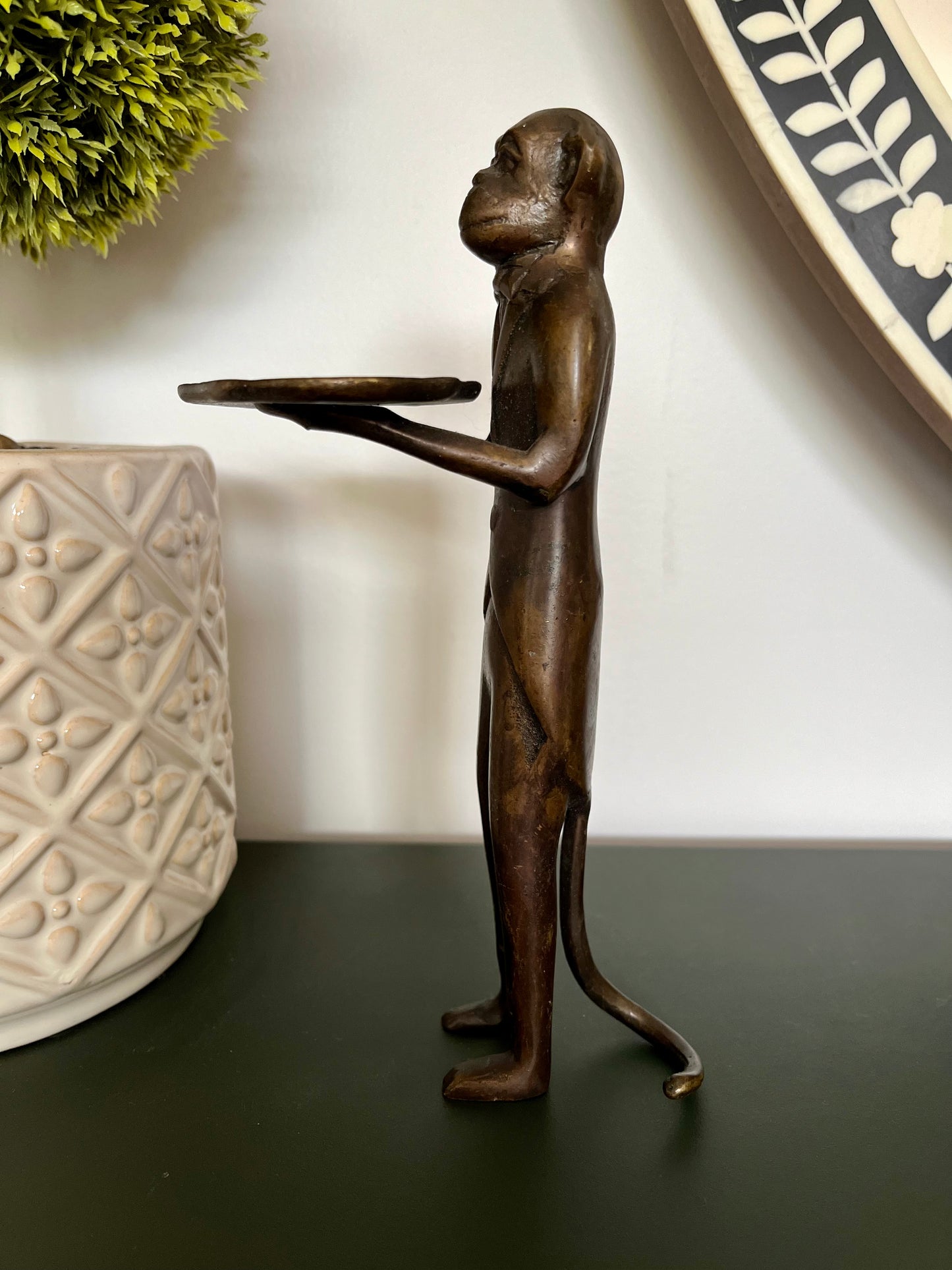 Gorgeous Brass Monkey Sculpture