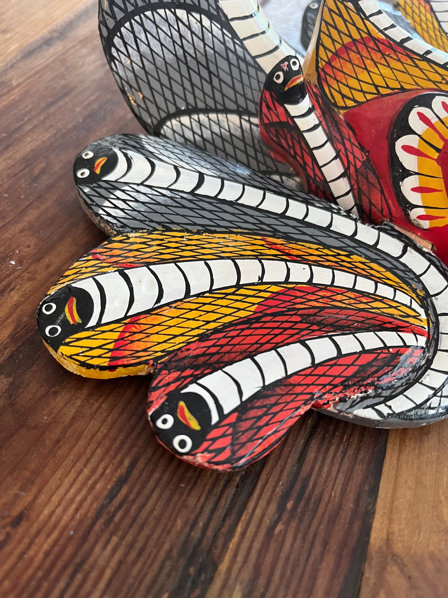 Pair of Small Colourful Wooden Masks
