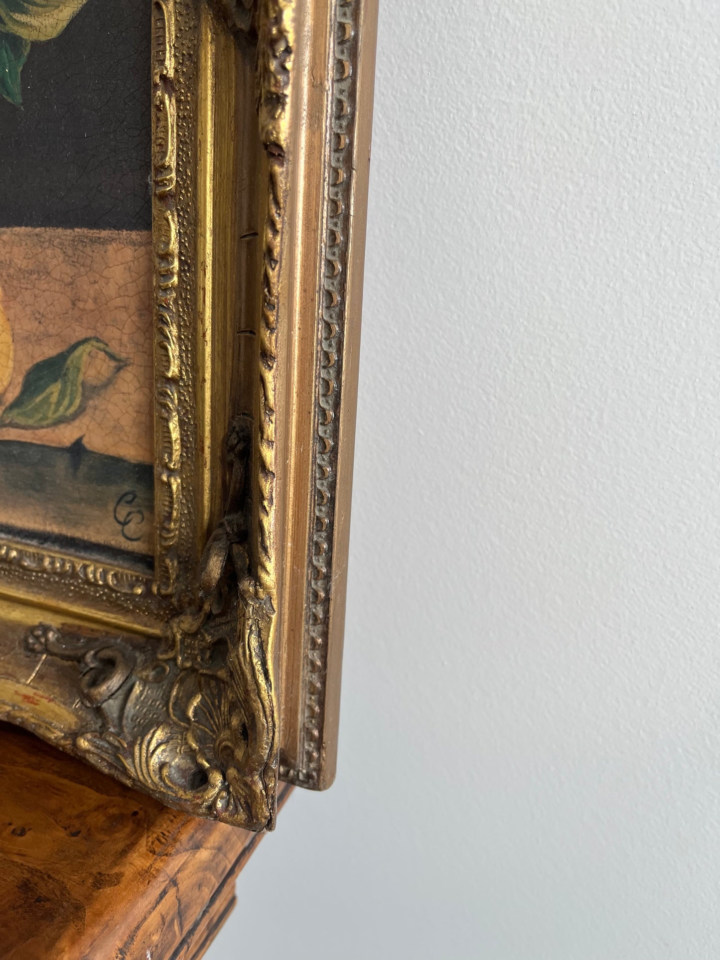 Beautiful Trio of French Canvas Gold Framed Prints