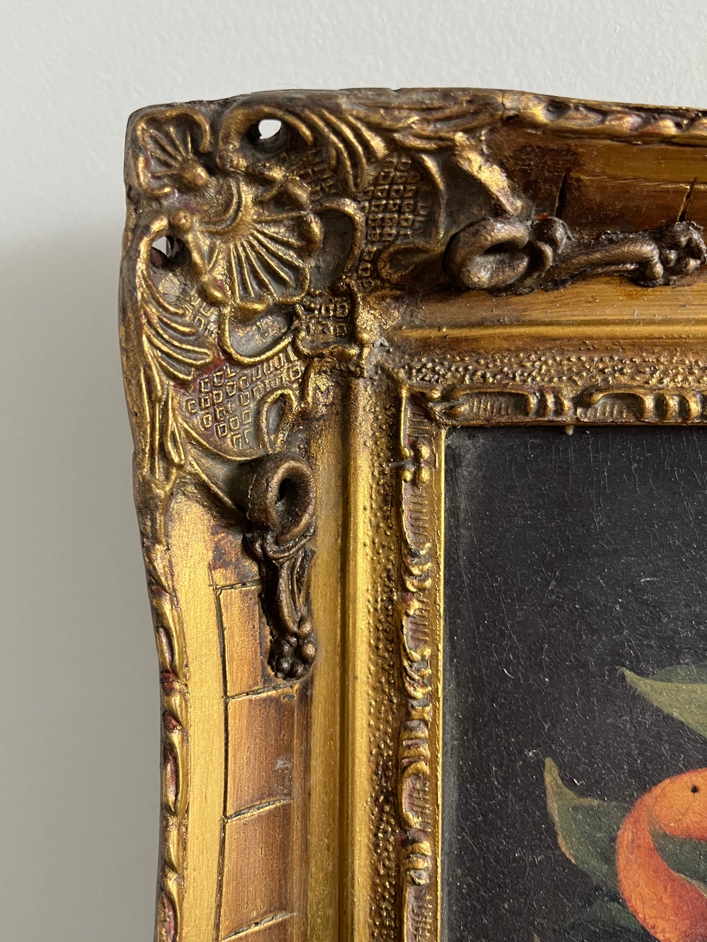 Beautiful Trio of French Canvas Gold Framed Prints