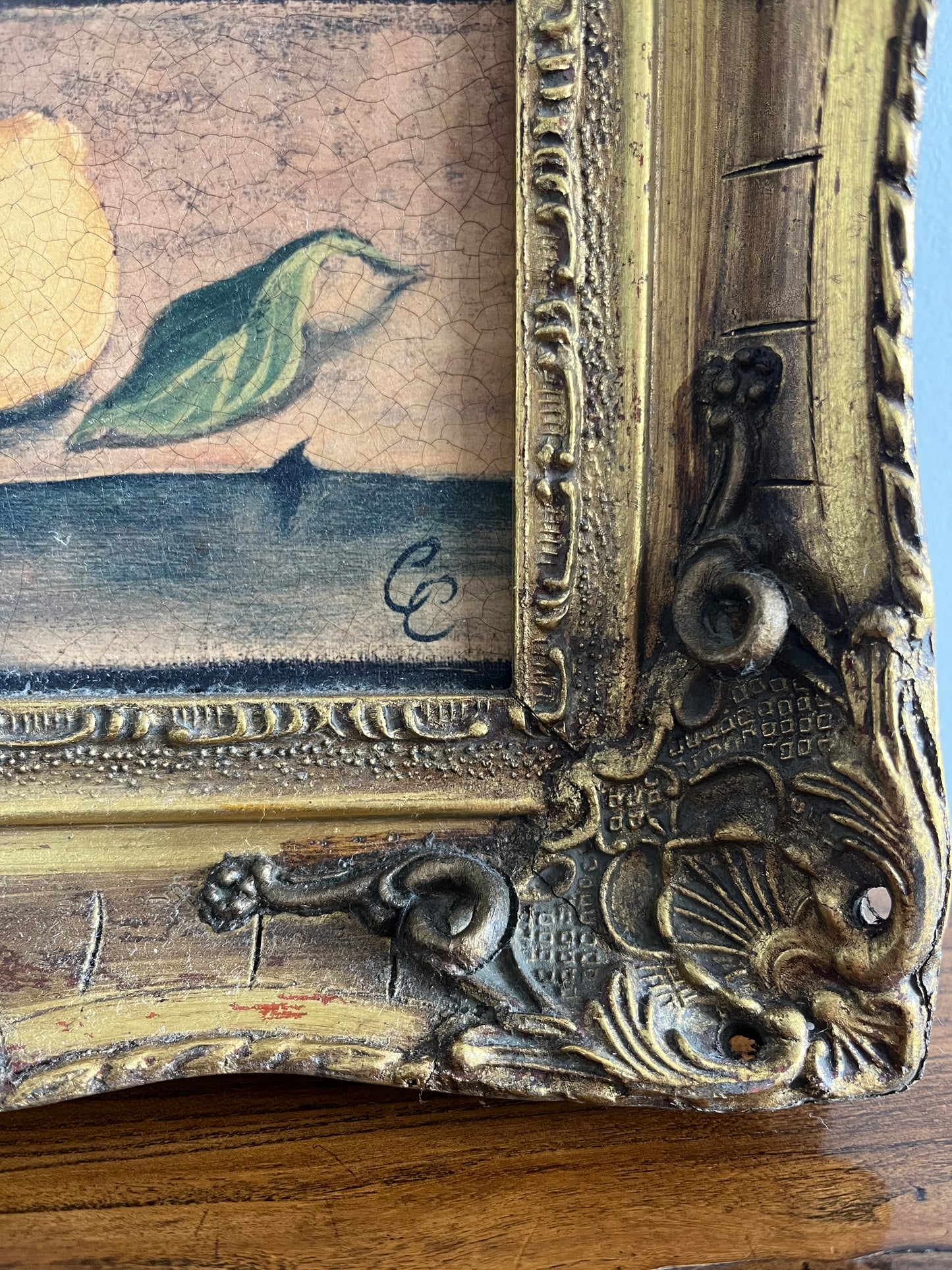 Beautiful Trio of French Canvas Gold Framed Prints