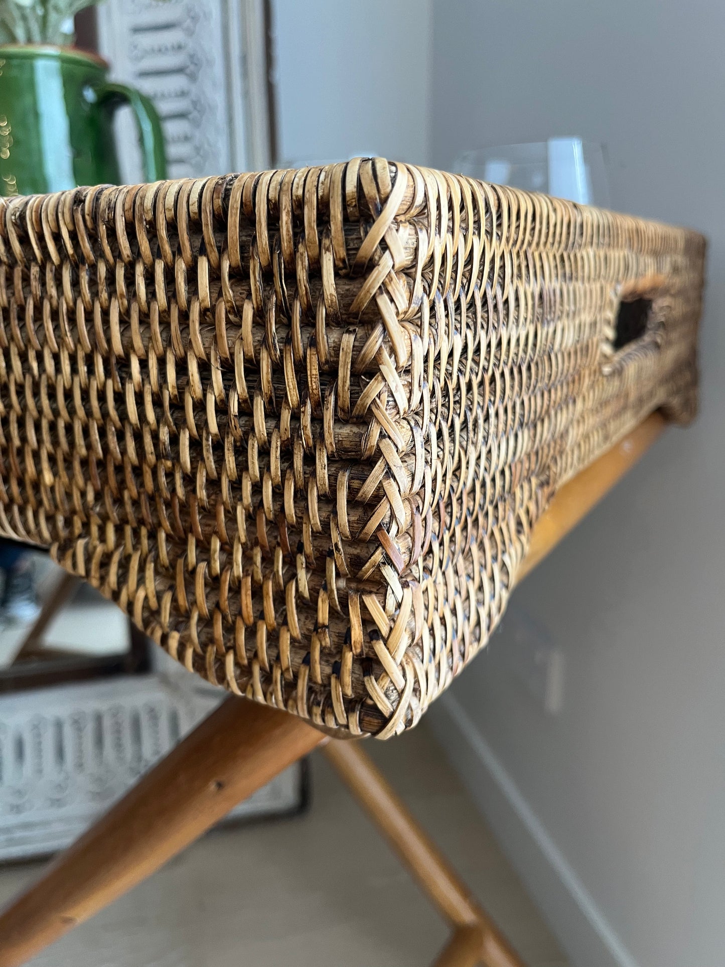 Beautiful Rattan Butler Tray