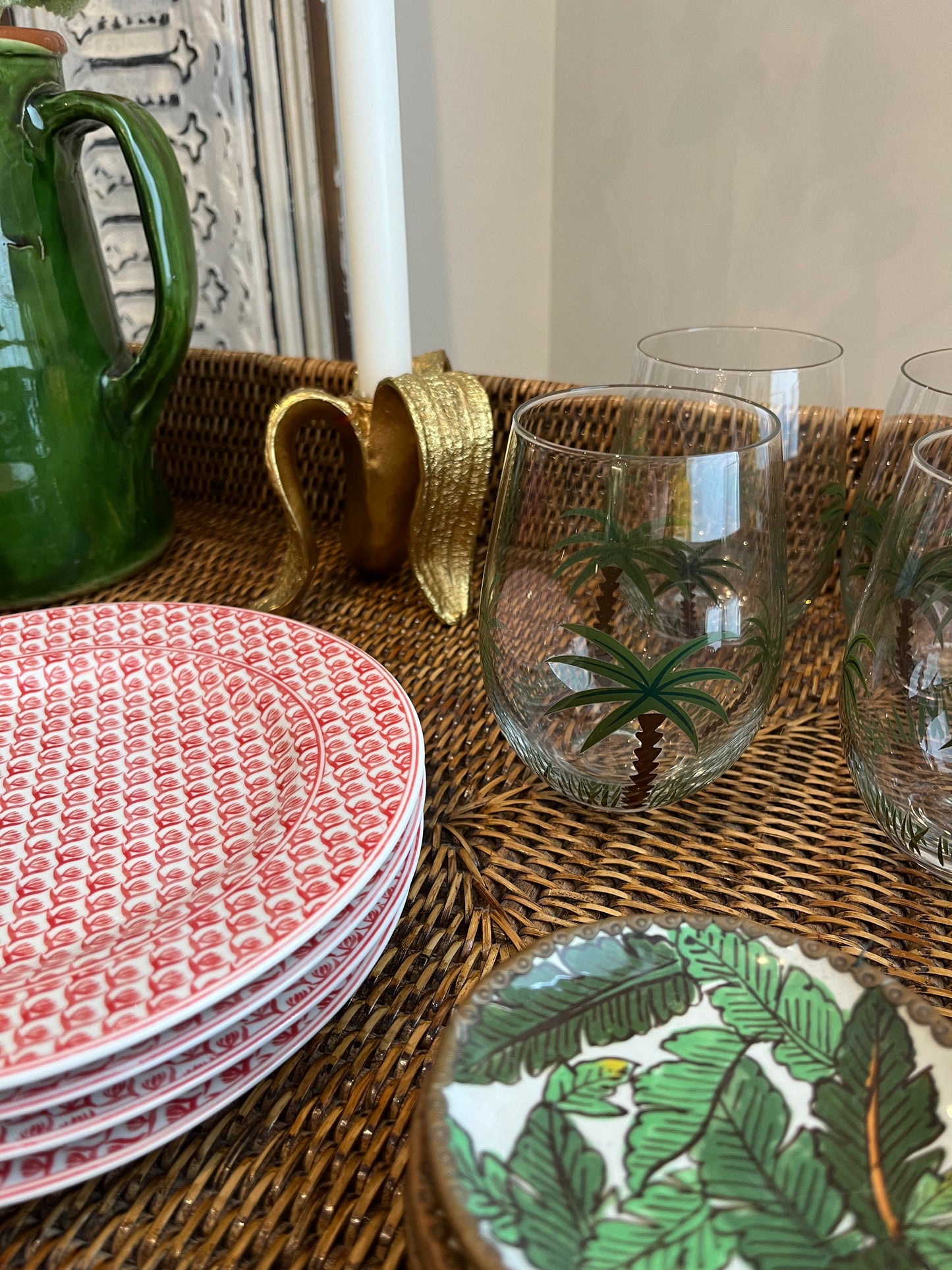 Beautiful Rattan Butler Tray