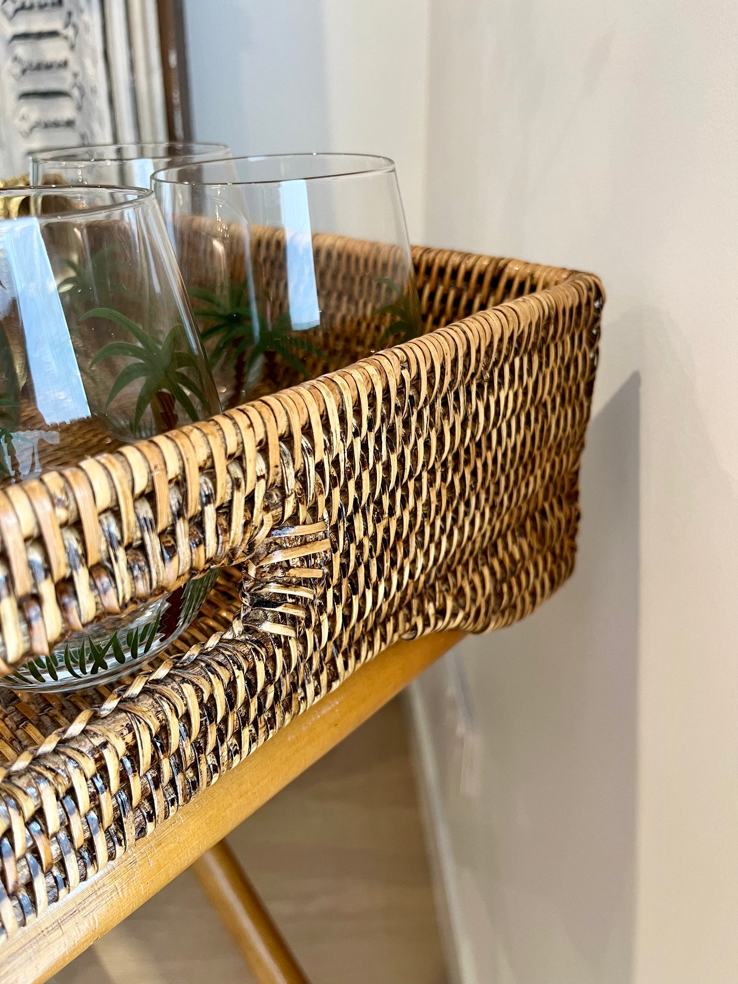 Beautiful Rattan Butler Tray