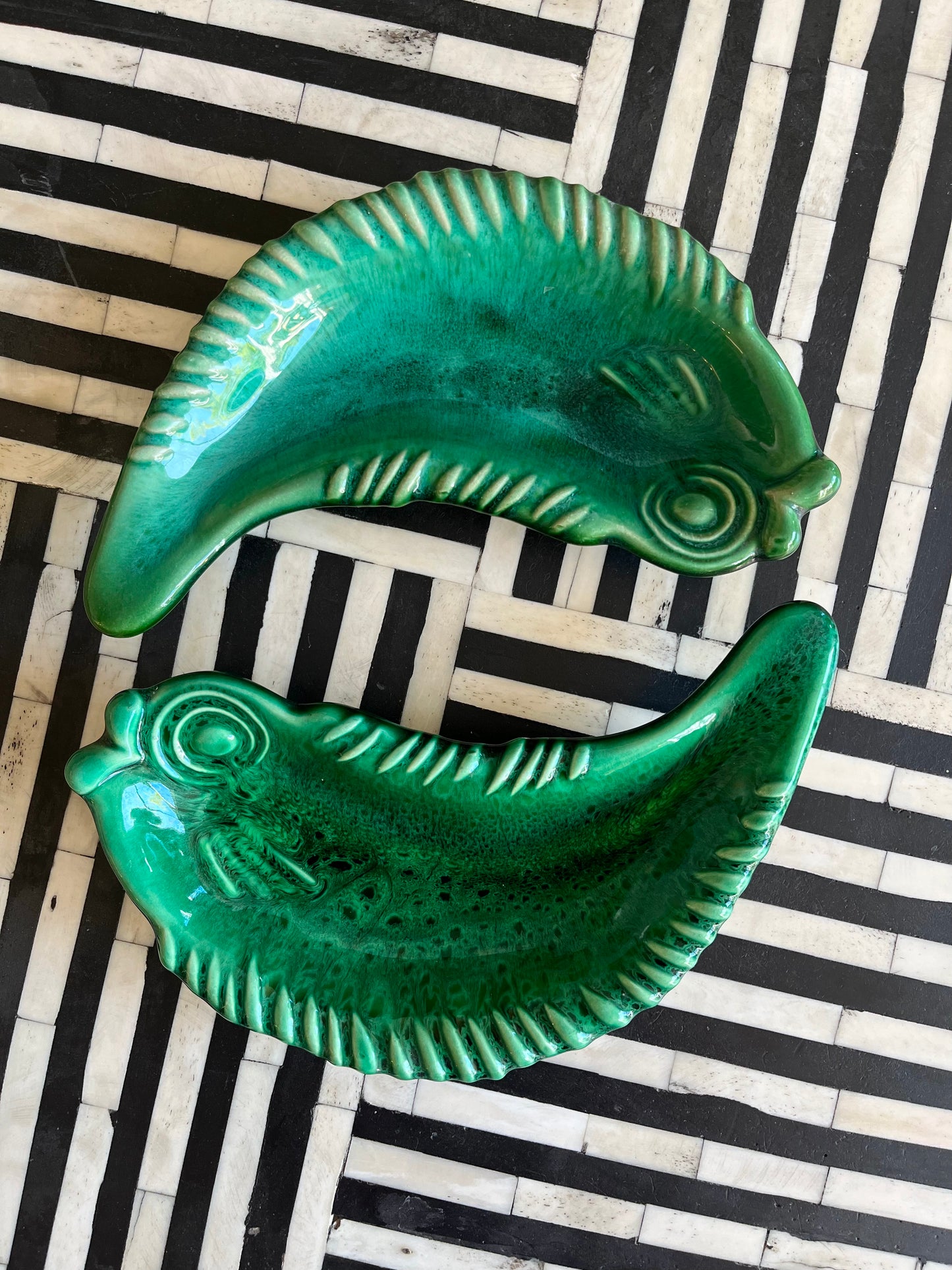 Gorgeous Trio of Ceramic Fish Dishes