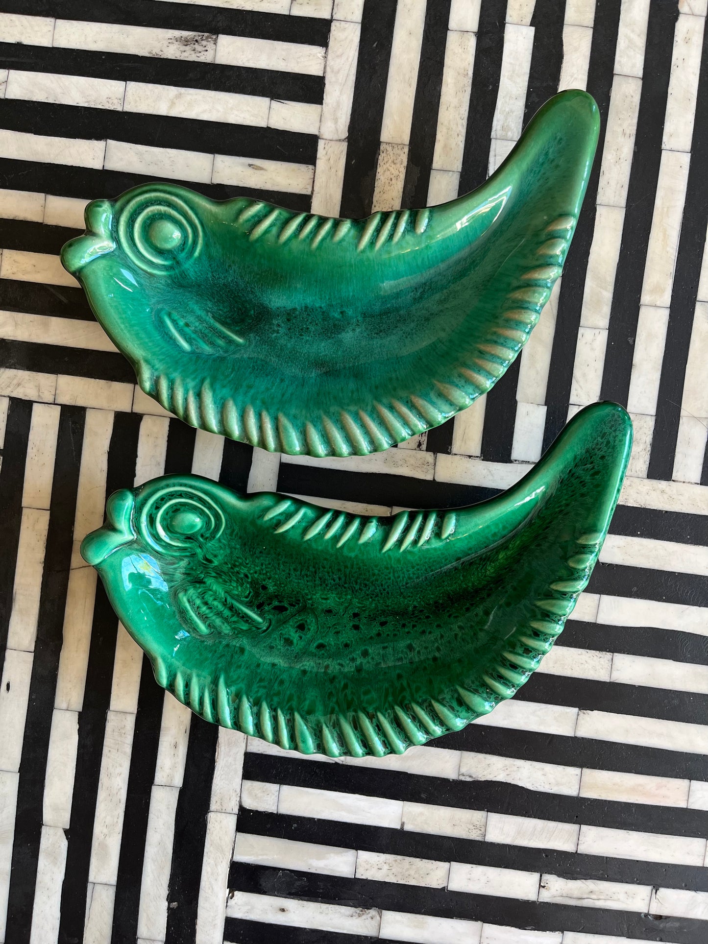 Gorgeous Trio of Ceramic Fish Dishes