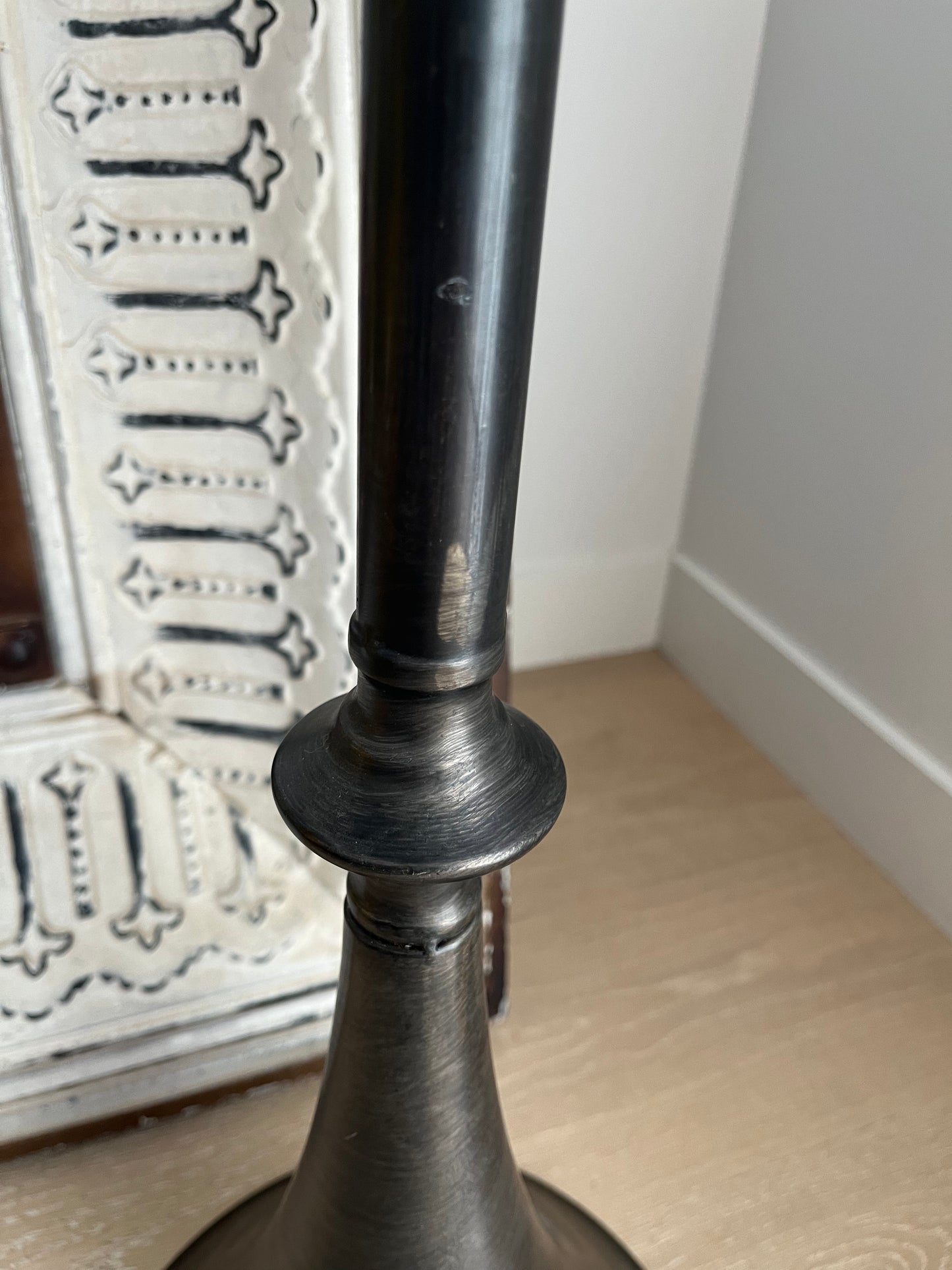 Elegant Early Settler Side Table with Stunning Shanghai Ceramic Jar