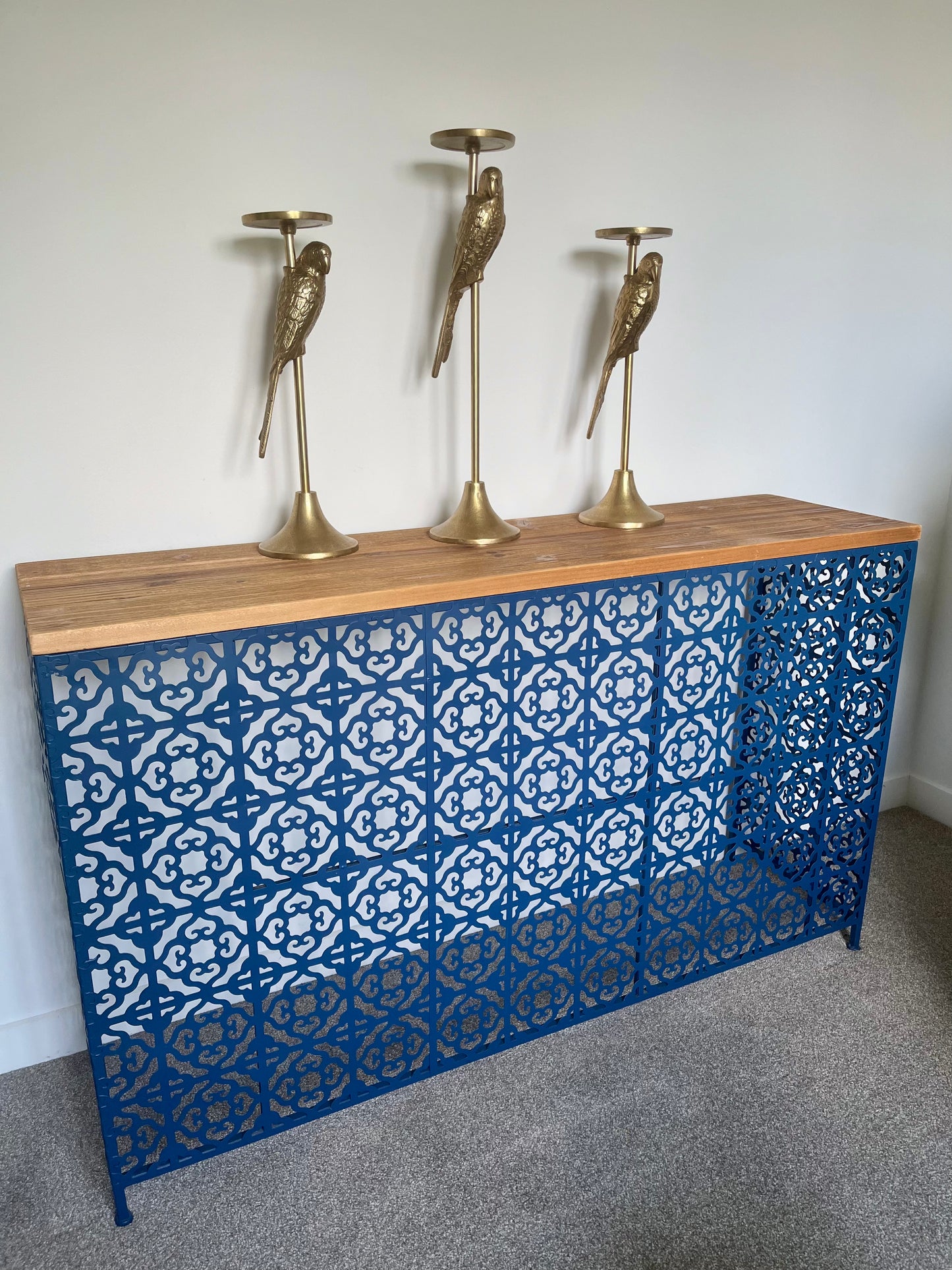 Stunning Wooden and Metal Console Table