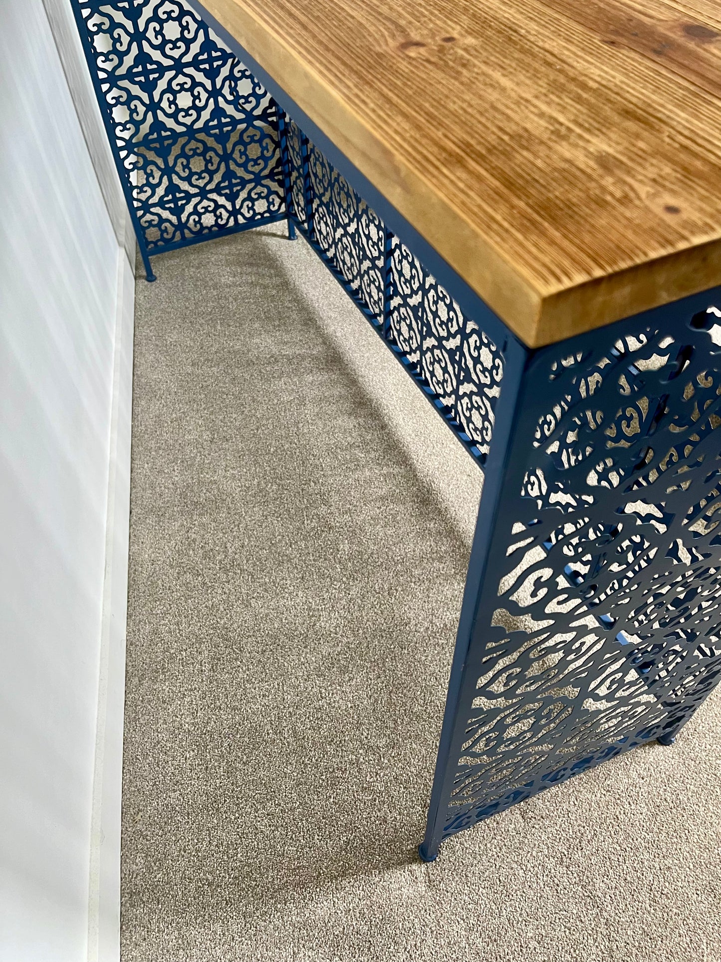 Stunning Wooden and Metal Console Table
