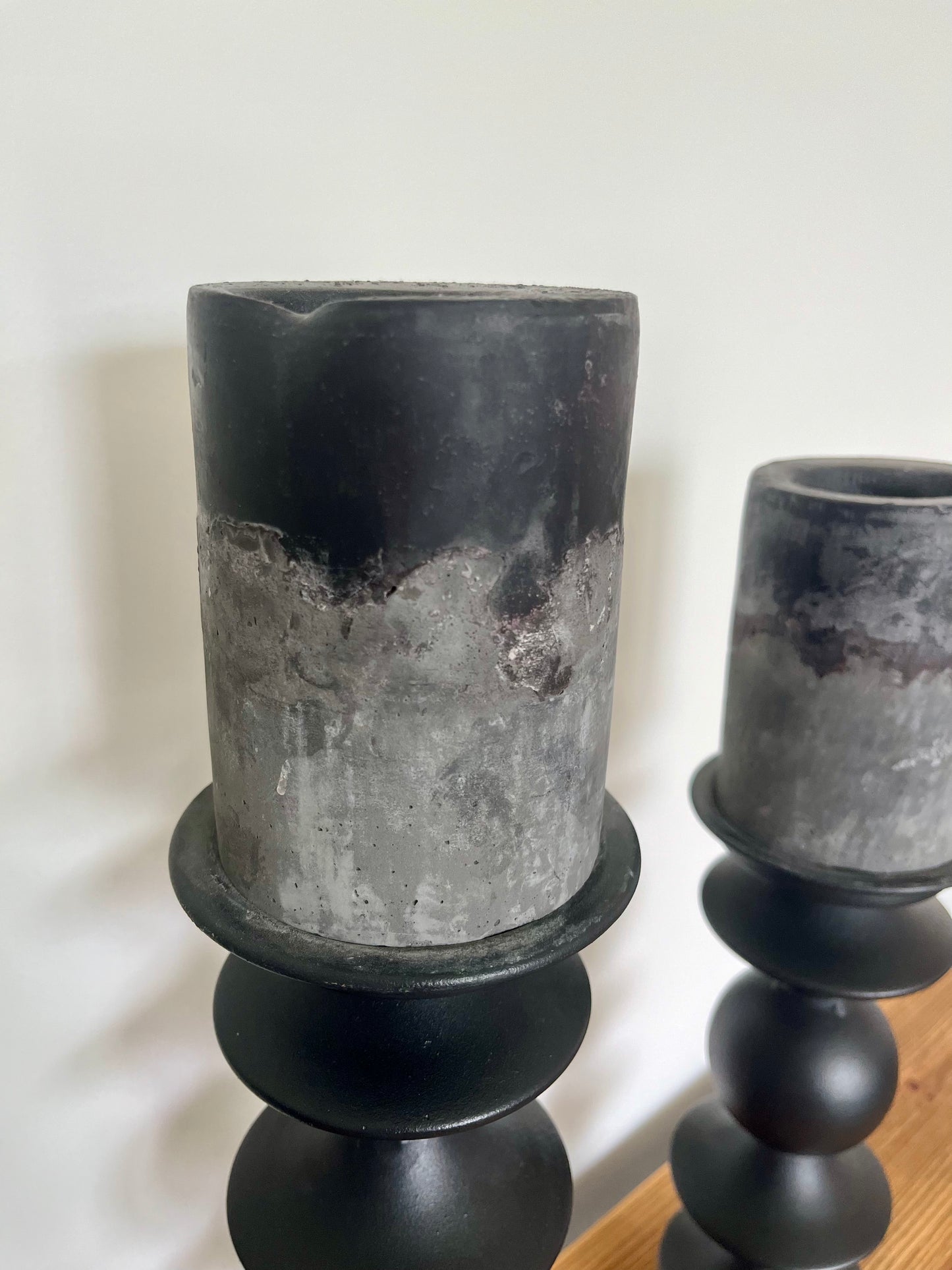 Trio of Black Candles Holders