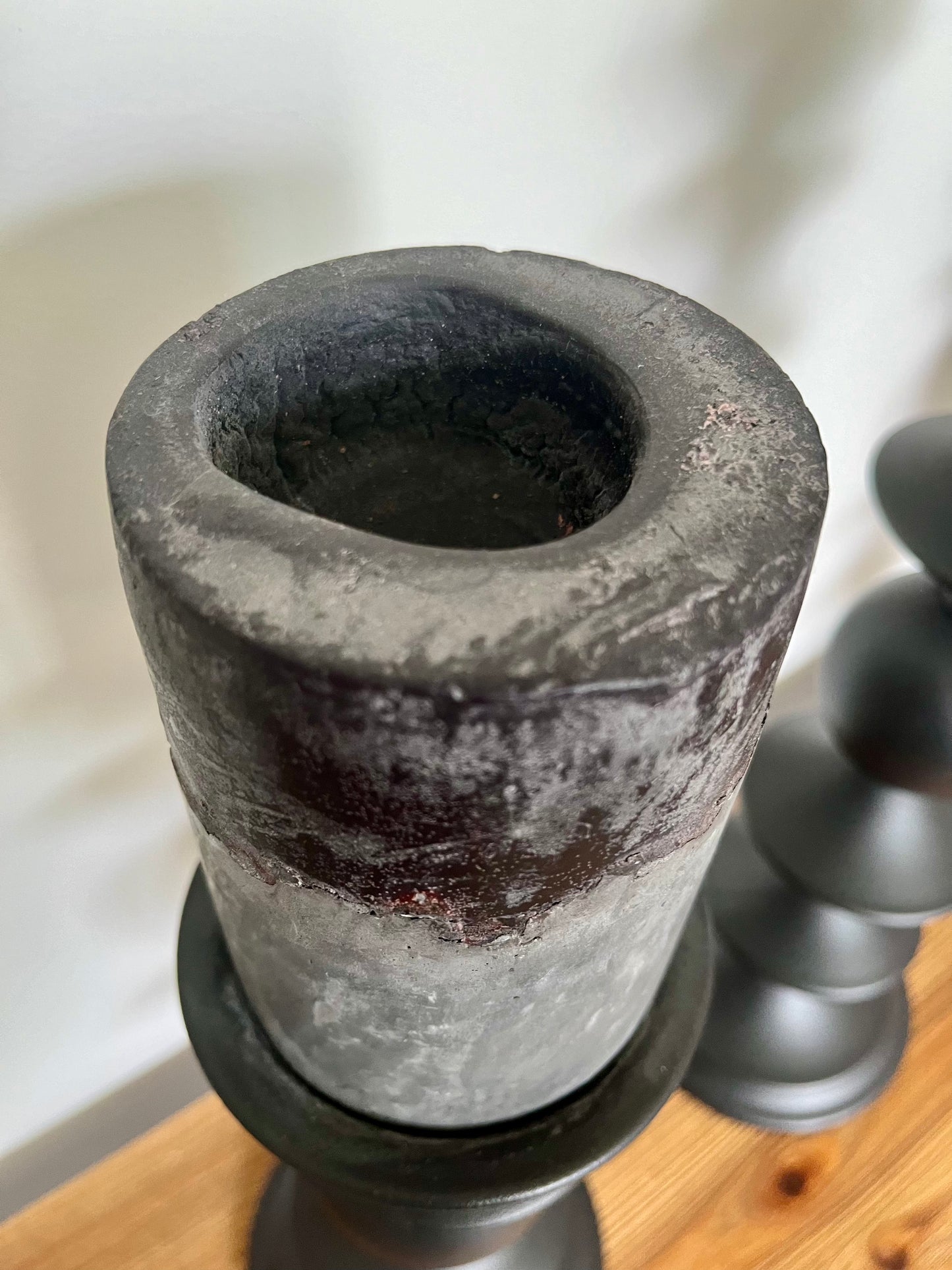 Trio of Black Candles Holders