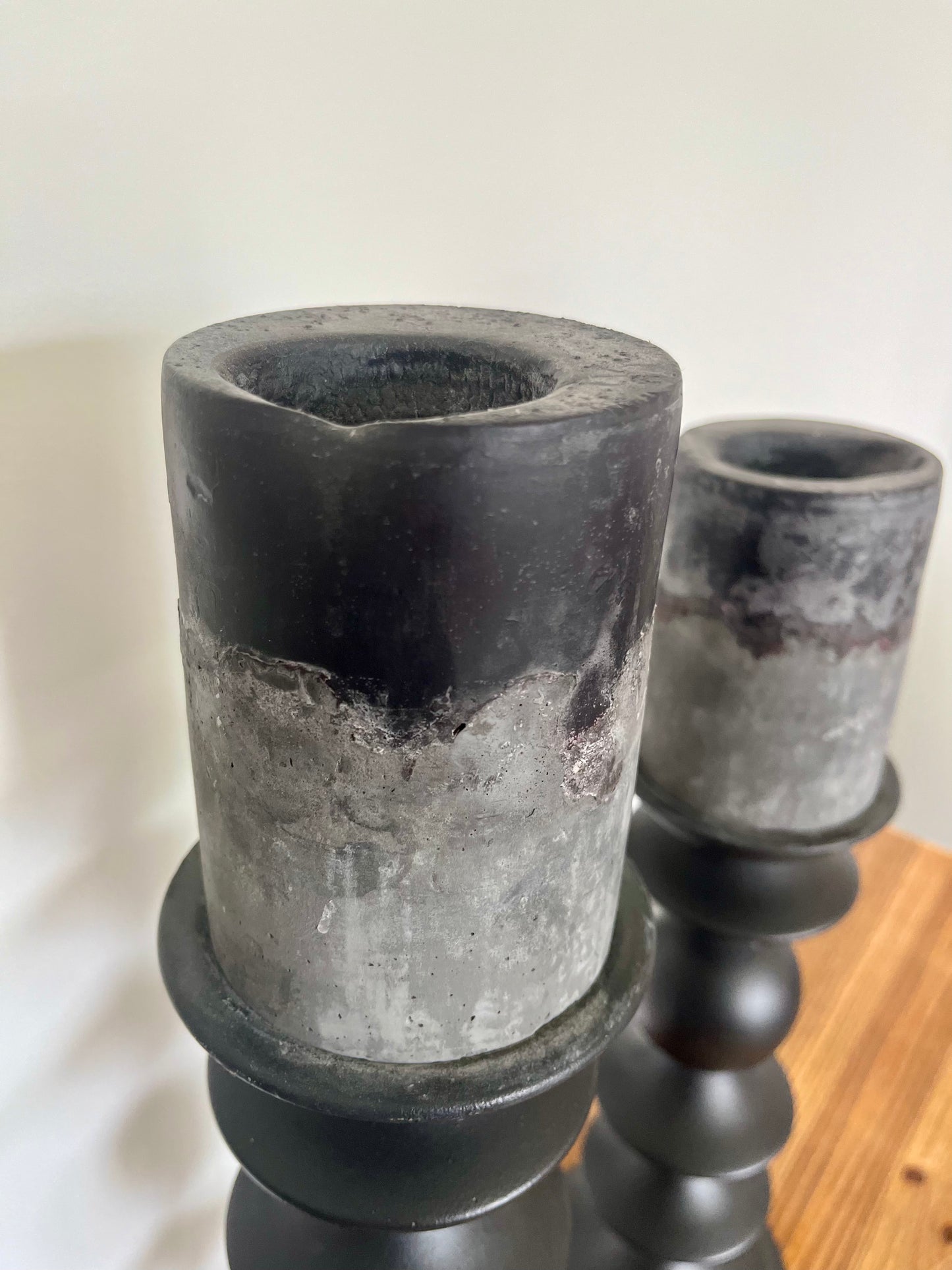 Trio of Black Candles Holders
