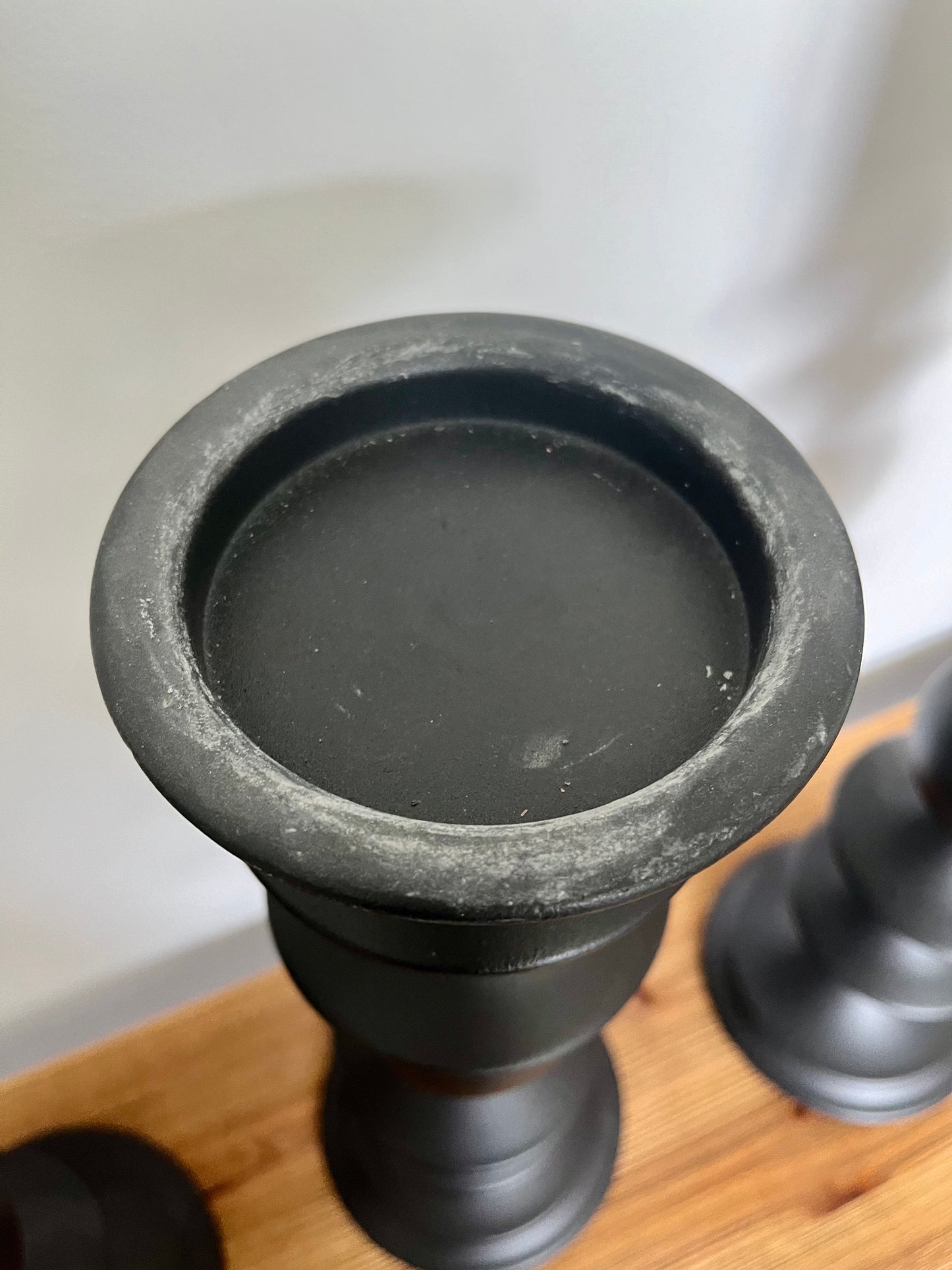 Trio of Black Candles Holders
