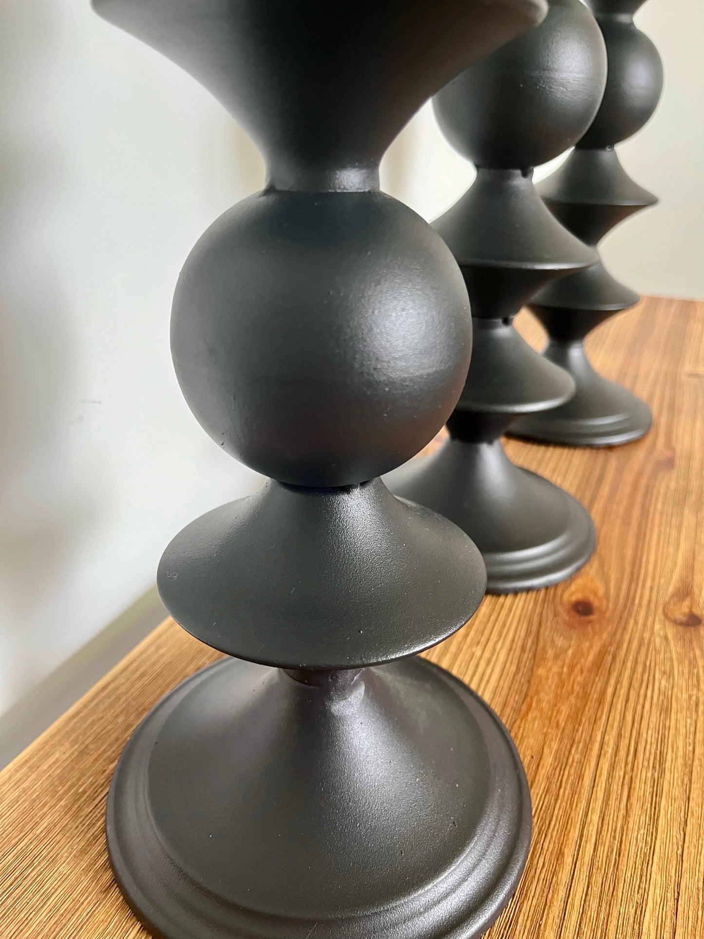Trio of Black Candles Holders