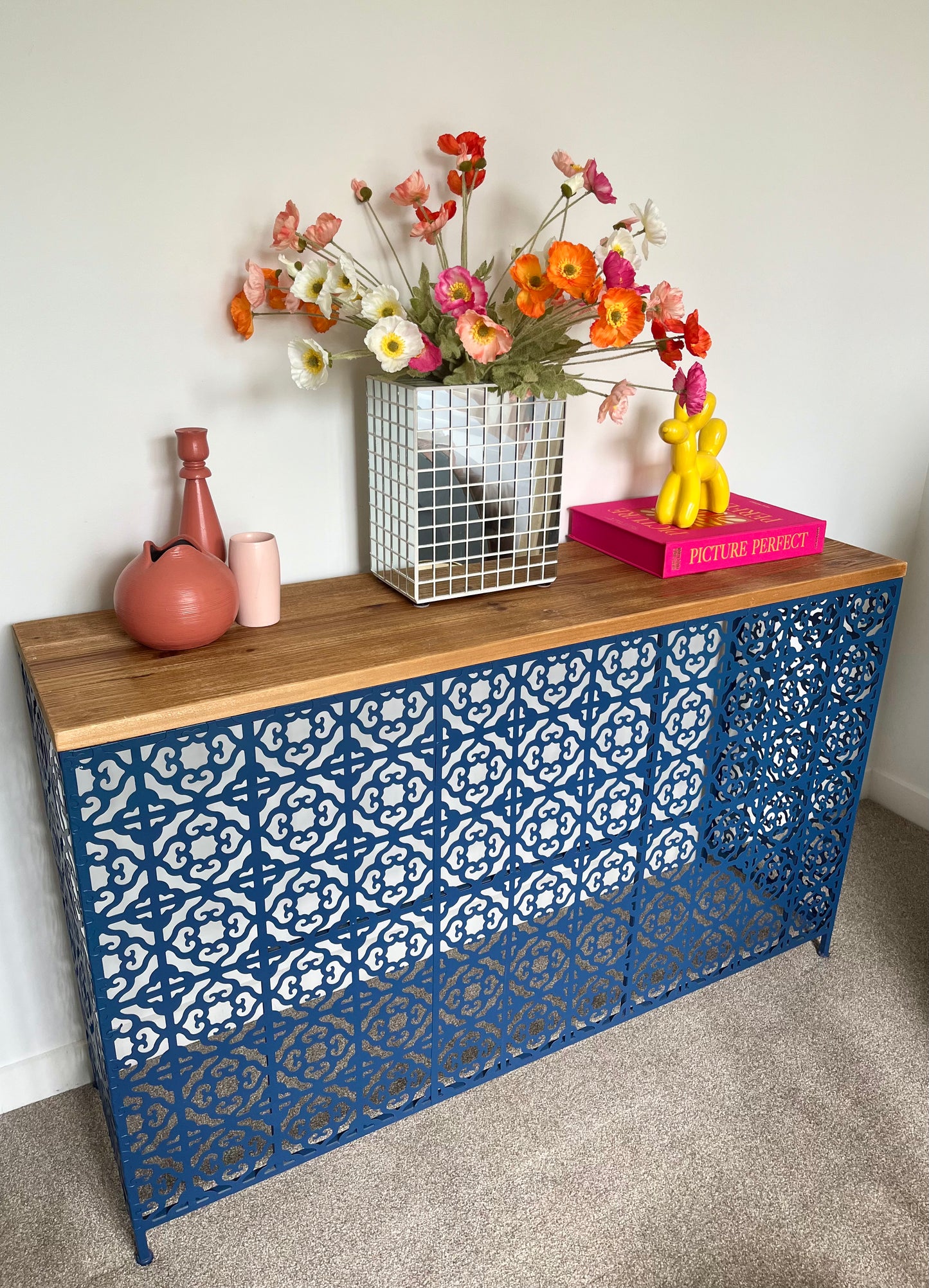 Stunning Wooden and Metal Console Table